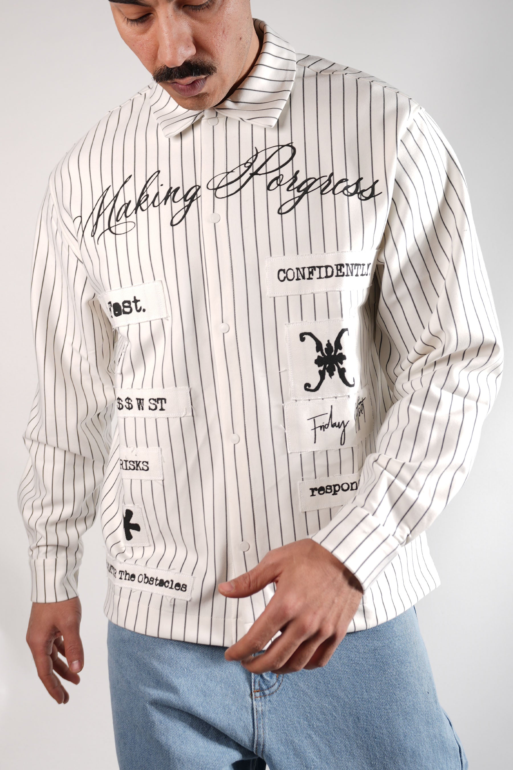 Çizgili Kolej Gömlek