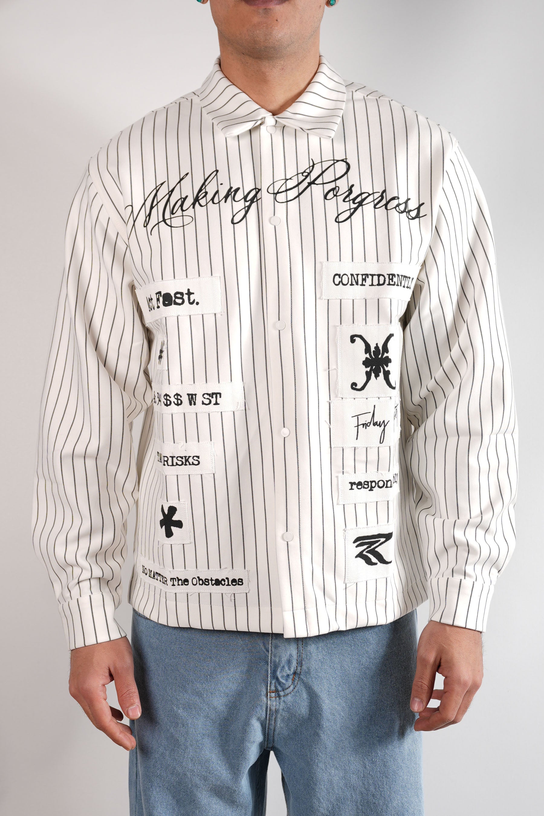 Çizgili Kolej Gömlek