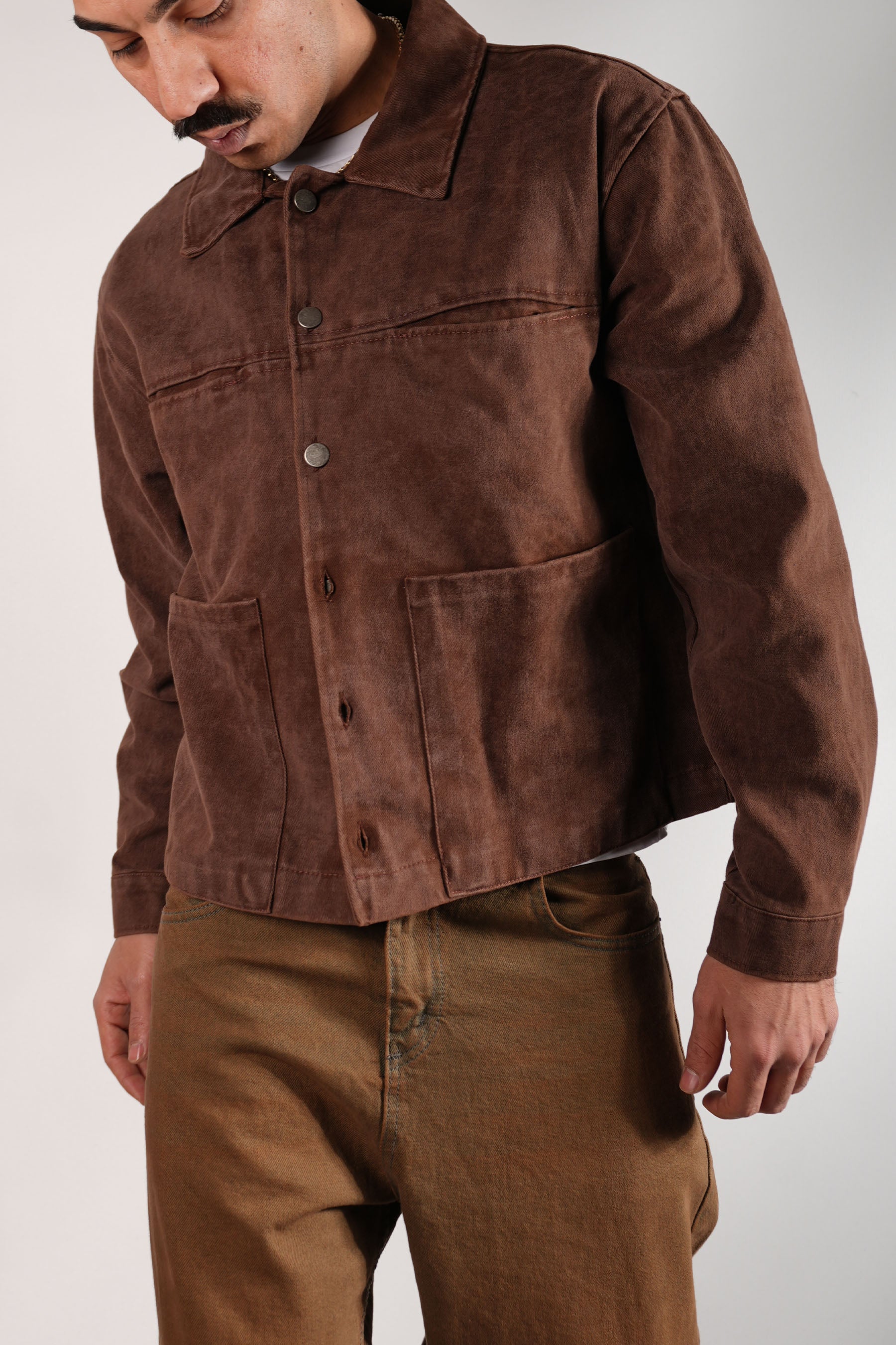 Düğmeli Crop Kot Ceket (+3 Renk)