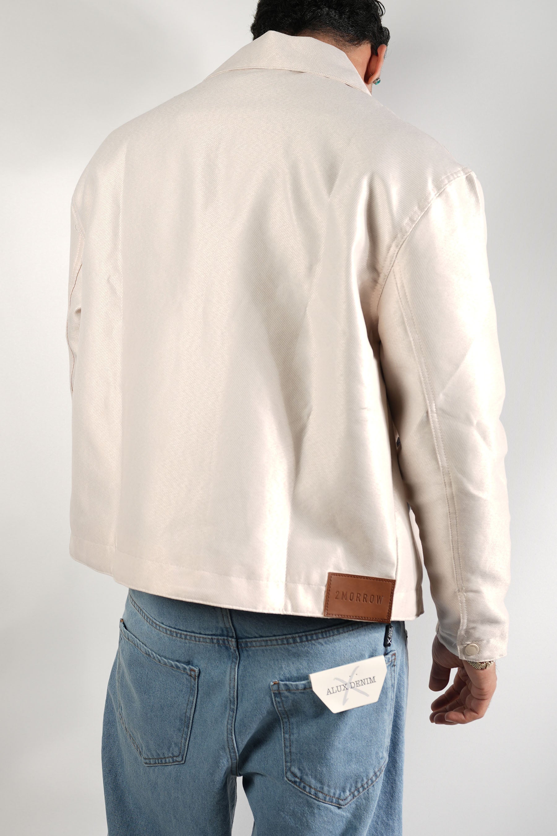 Baskılı Mevslimlik Crop Kot Ceket