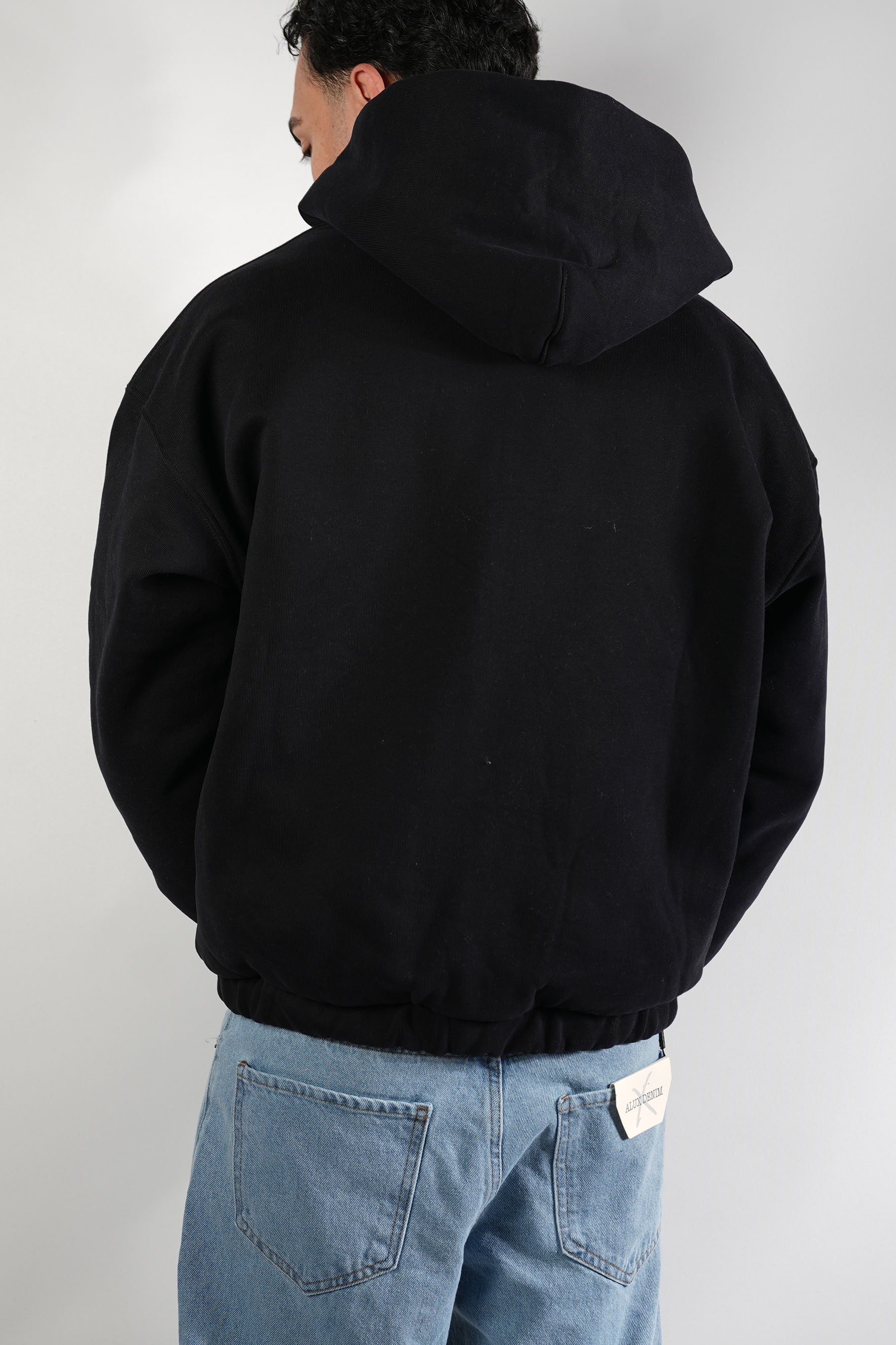 Siyah Oversize Kapüşonlu Ceket