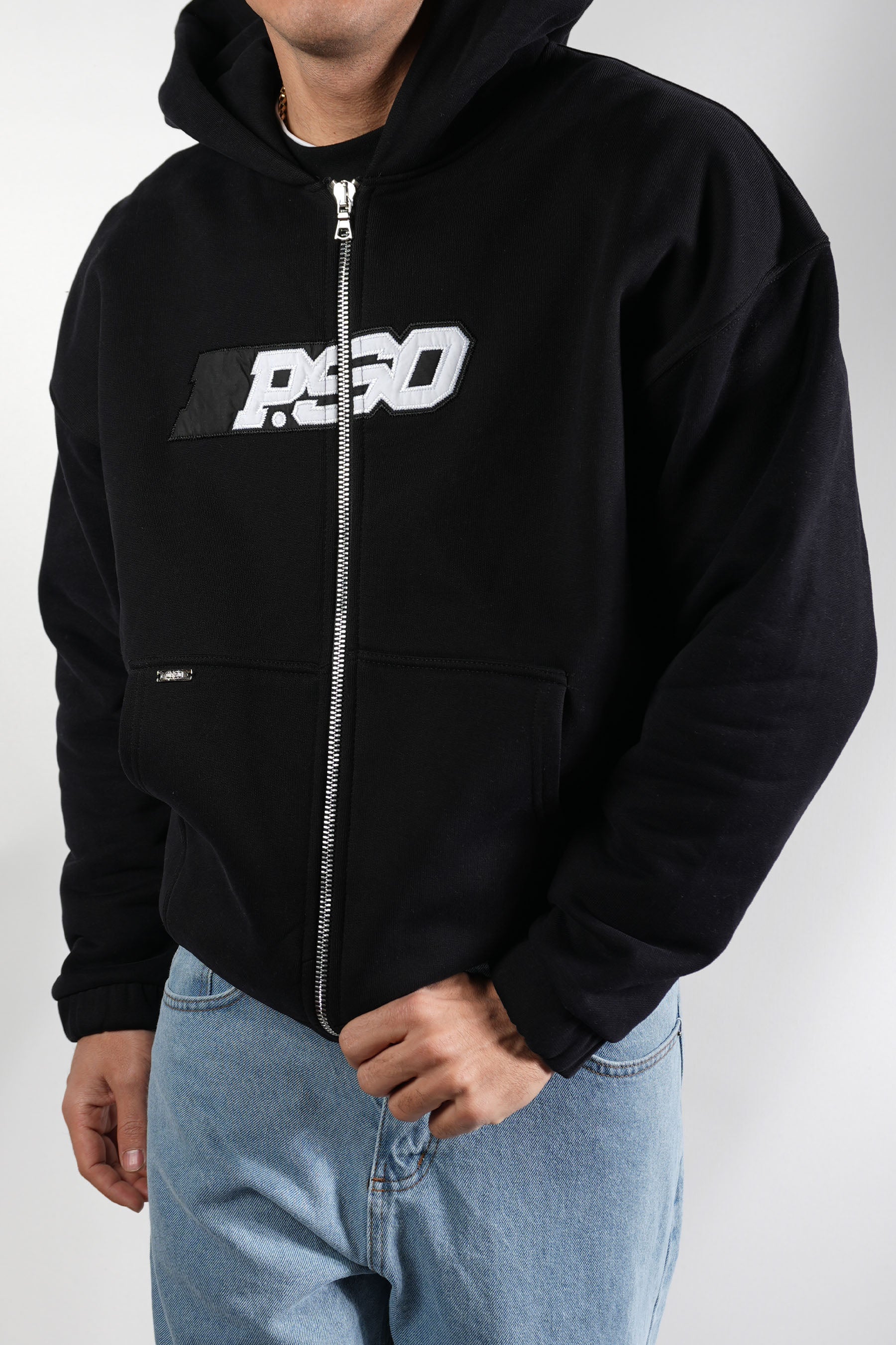 Siyah Oversize Kapüşonlu Ceket