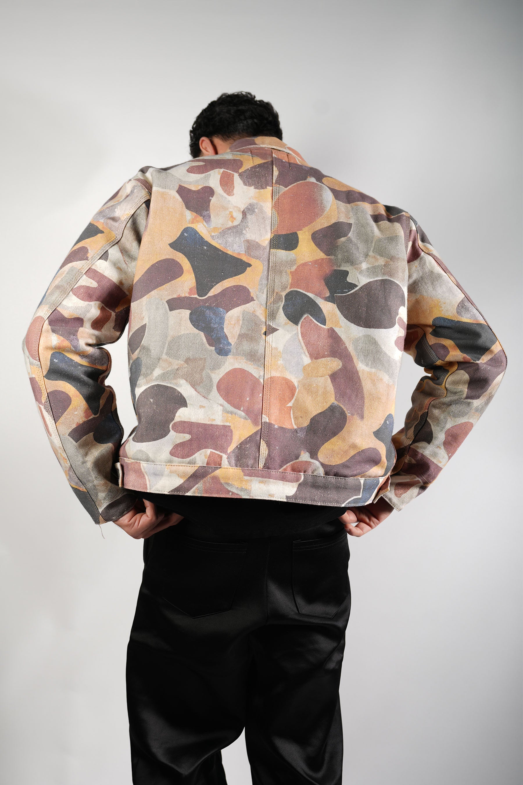 Dolgulu Kamuflaj Bomber Kot Mont