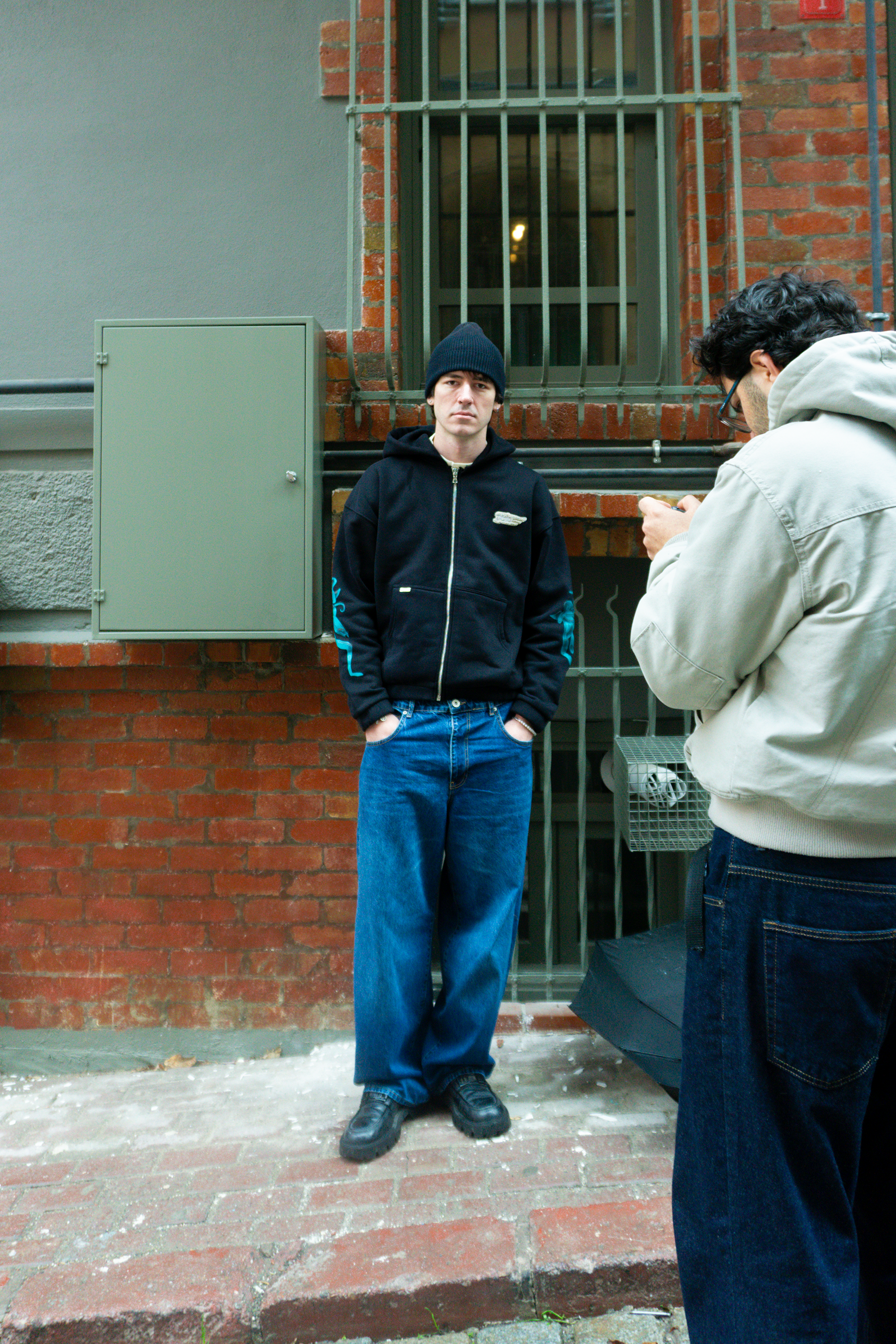 Kol Detaylı Zip Hoodie Jacket