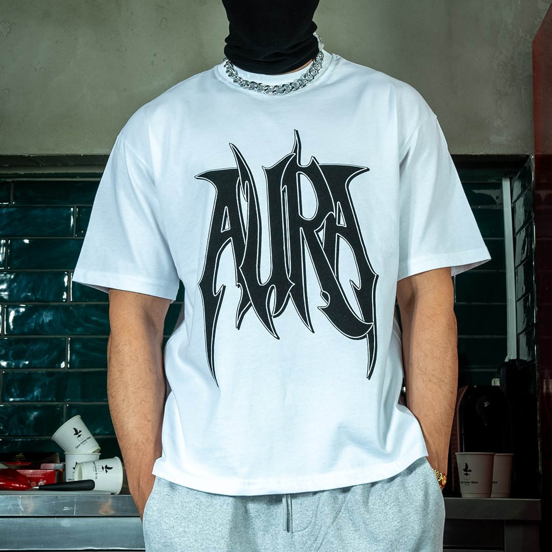 AURA BOXY OVERSIZE TEE WHITE