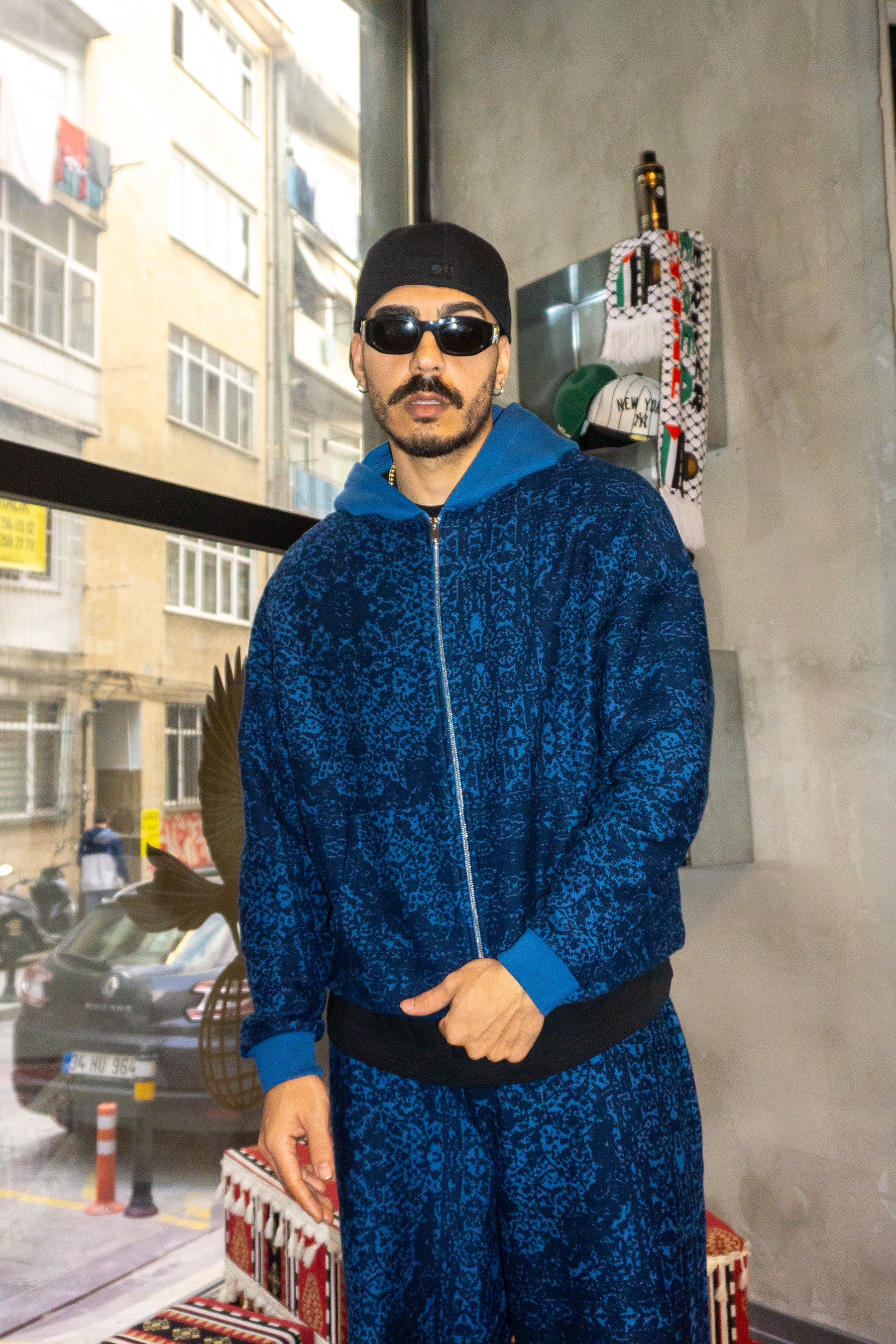 Desenli Unisex Kapüşonlu Ceket (+4 Renk)