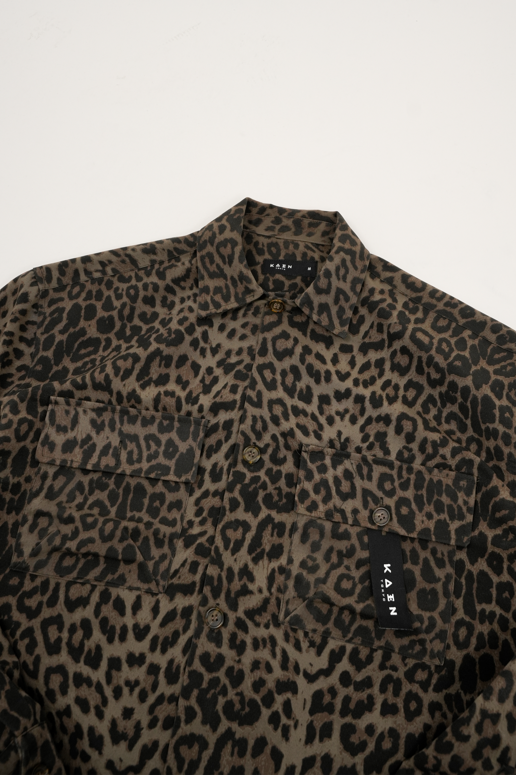 Haki Leopar Gömlek Ceket