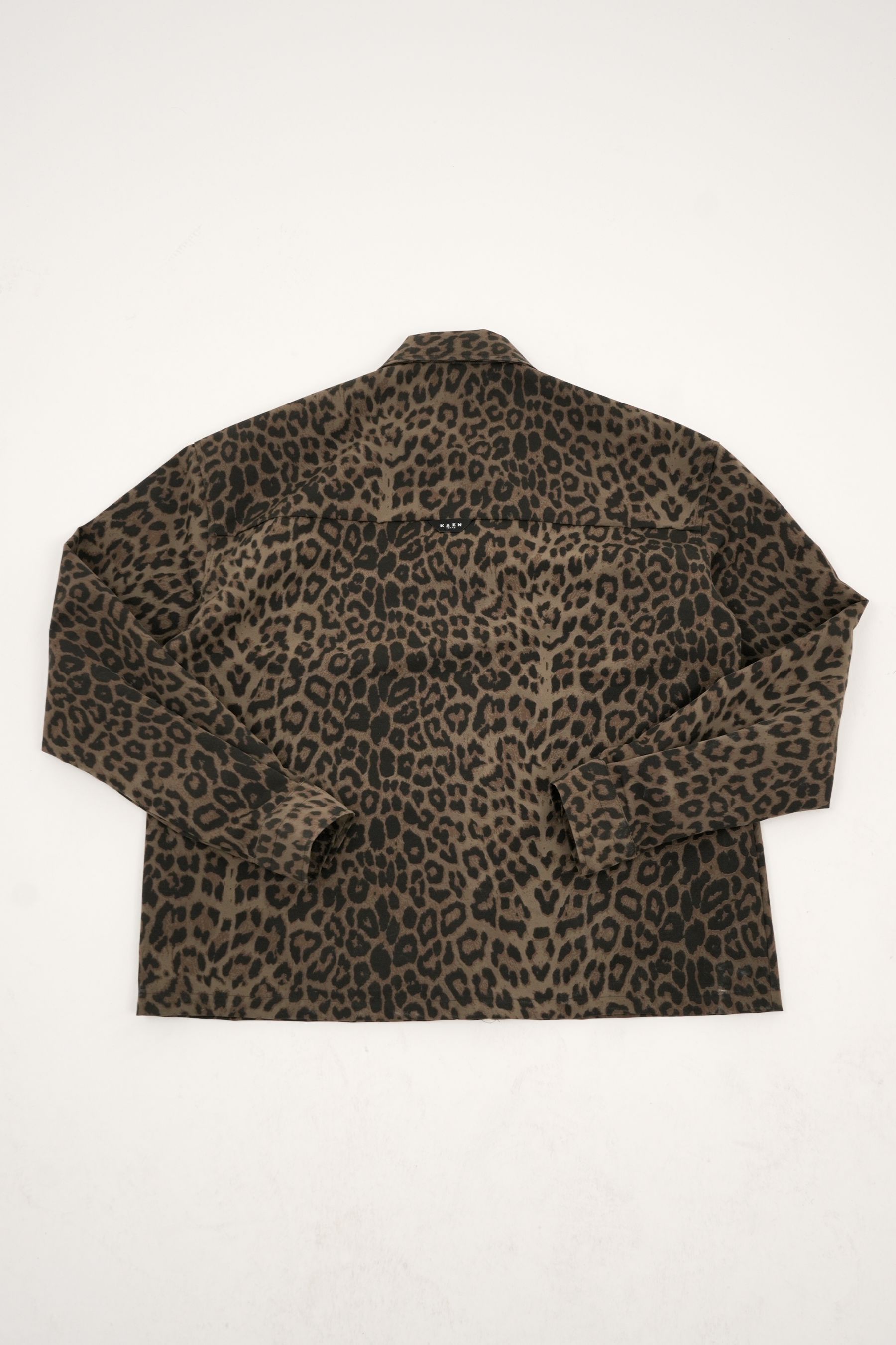 Haki Leopar Gömlek Ceket