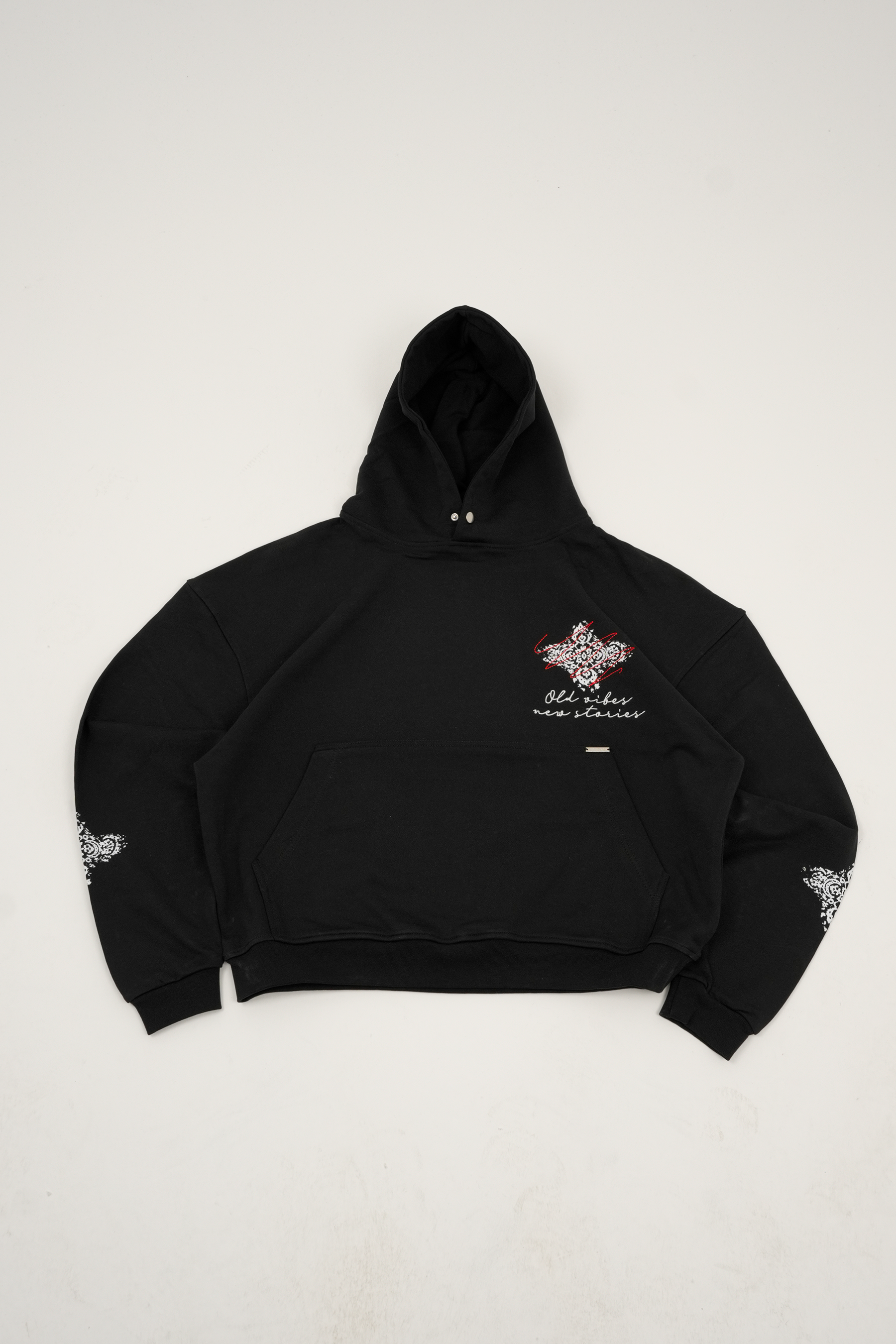 Oldvibes Backprint Oversize Hoodie - Siyah