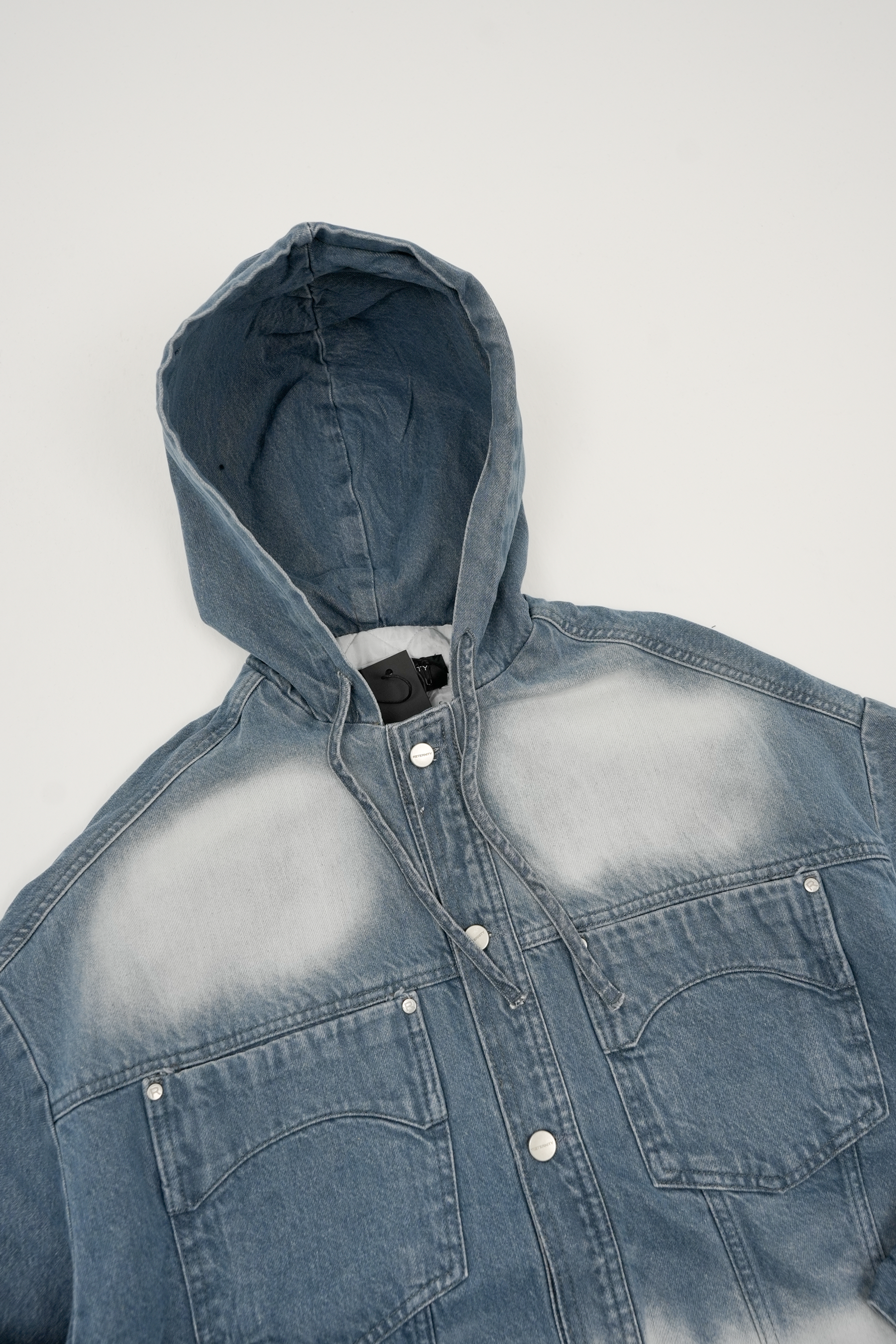 Design Dolgulu Crop Kot Ceket