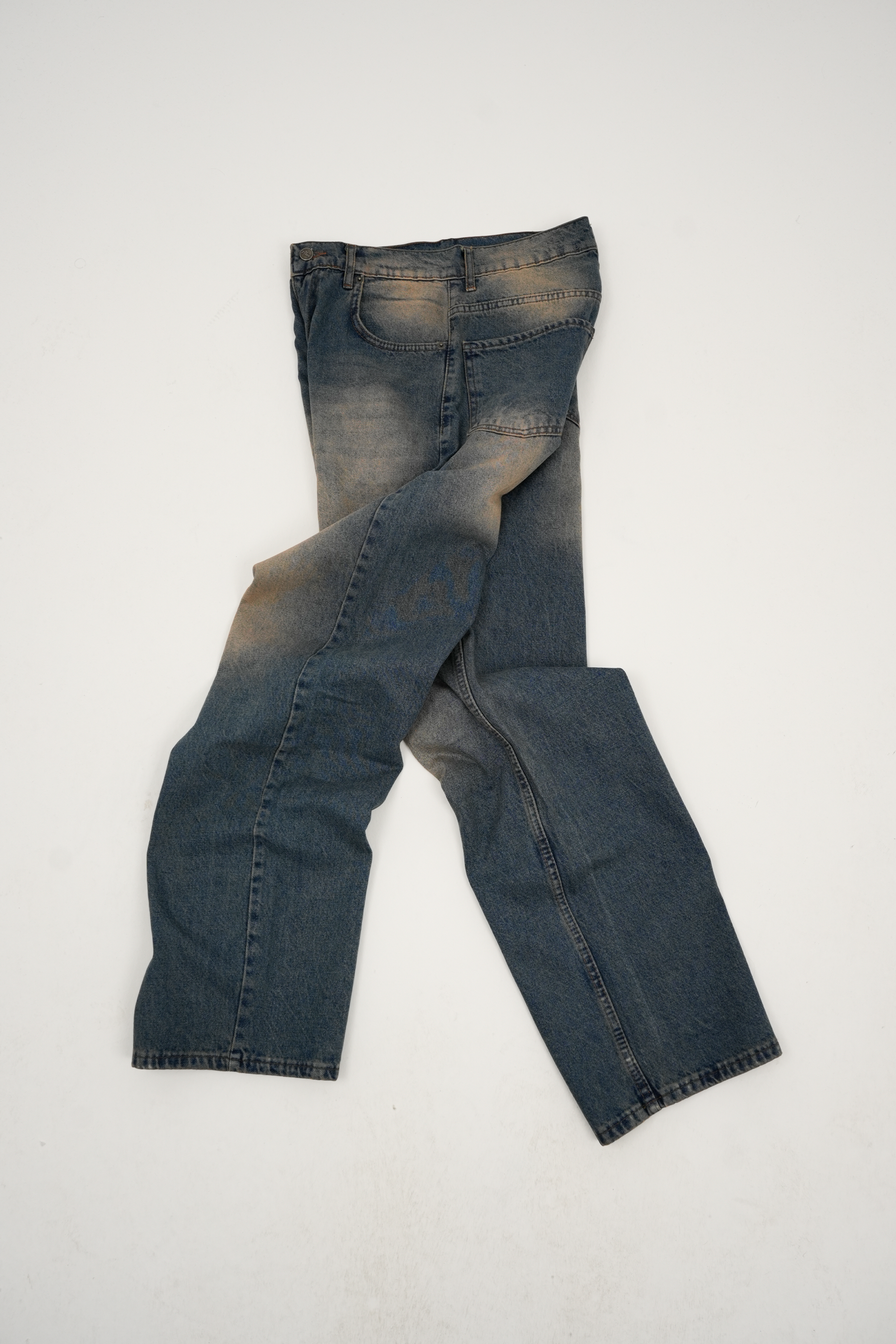 Koyu Mavi Eskitmeli Kot Pantolon