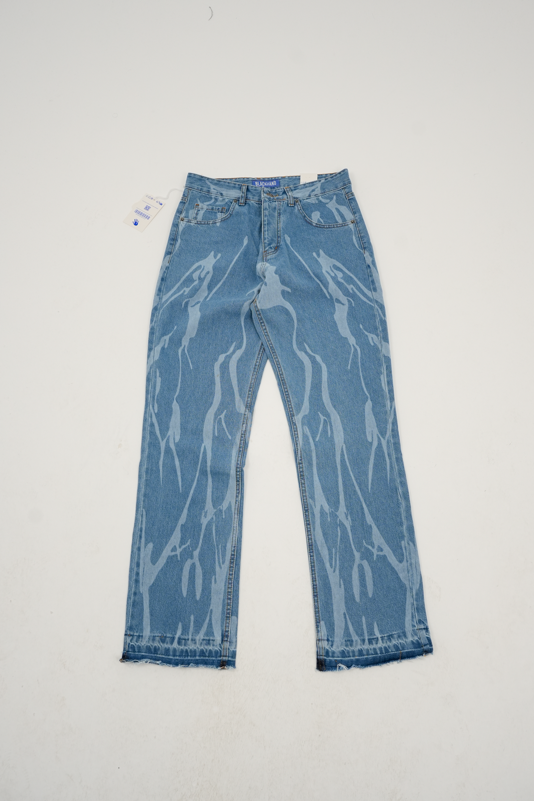 Mavi Desenli Kot Pantolon