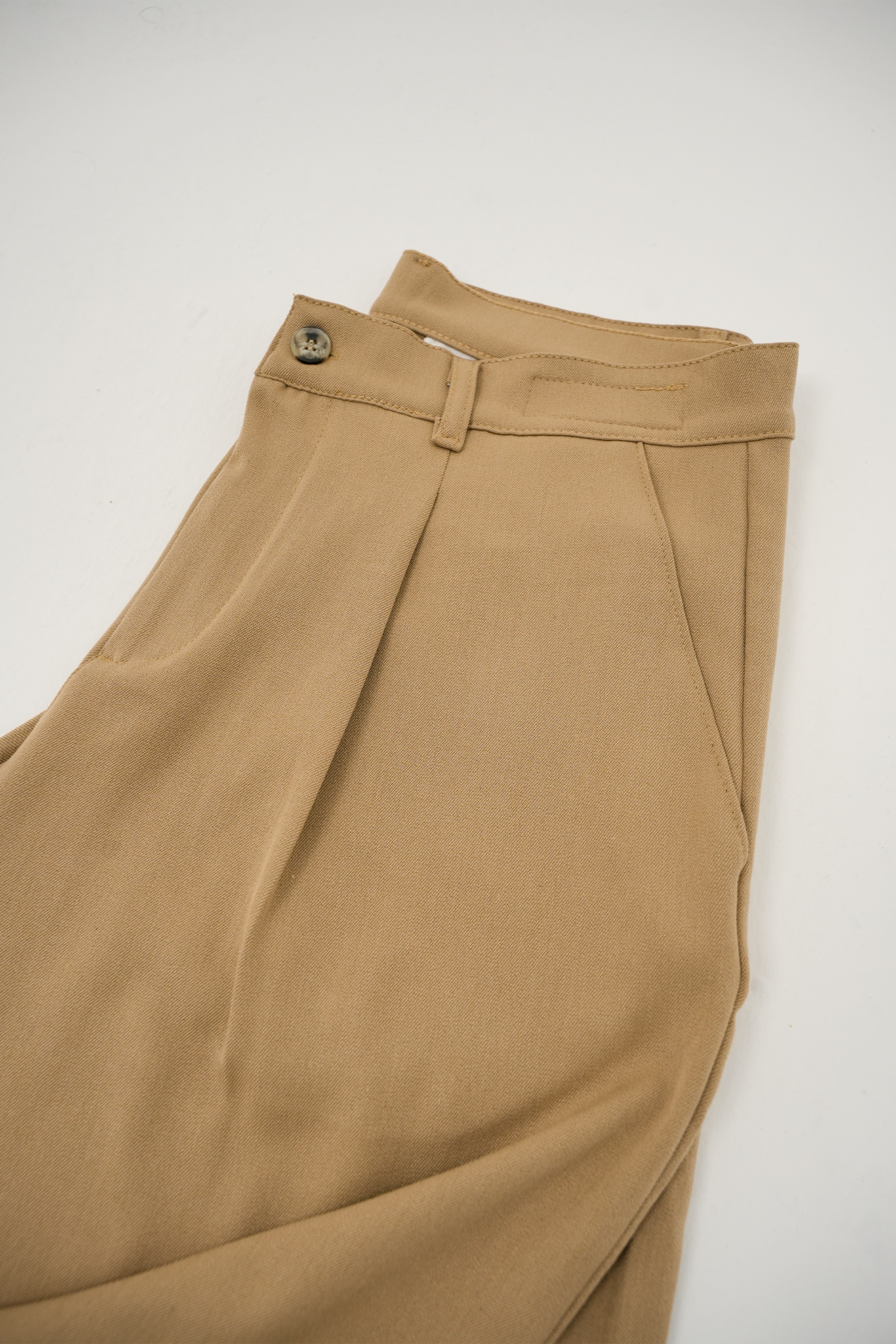 Krem Basic Kumaş Pantolon