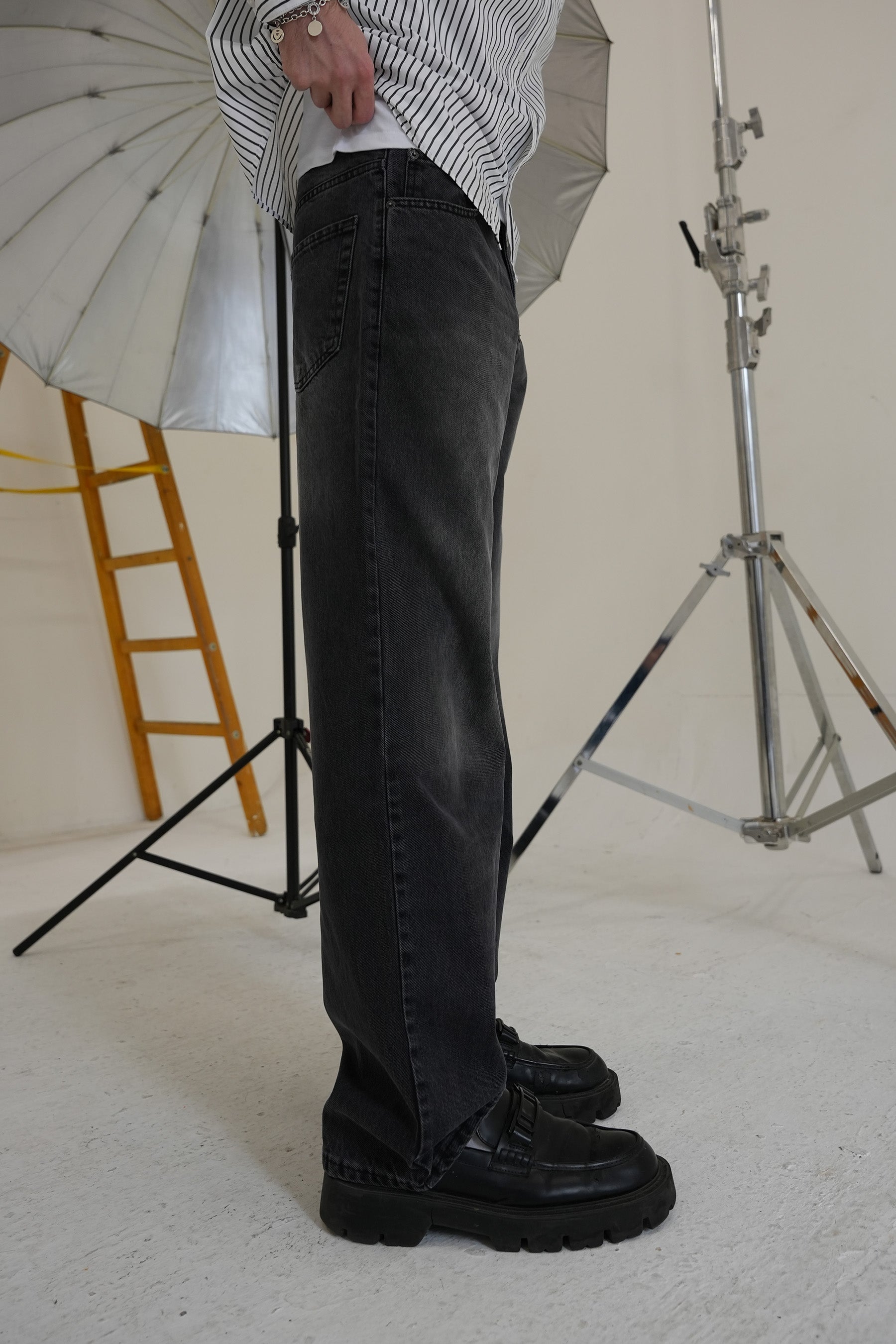 Siyah Eskitmeli Kot Pantolon - Giz Denim #003