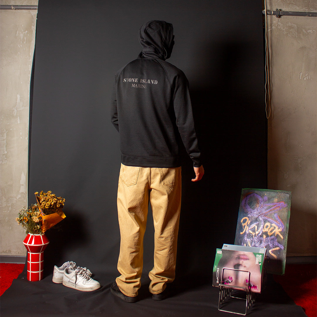 STONE ISLAN MARINA HOODIE BLACK