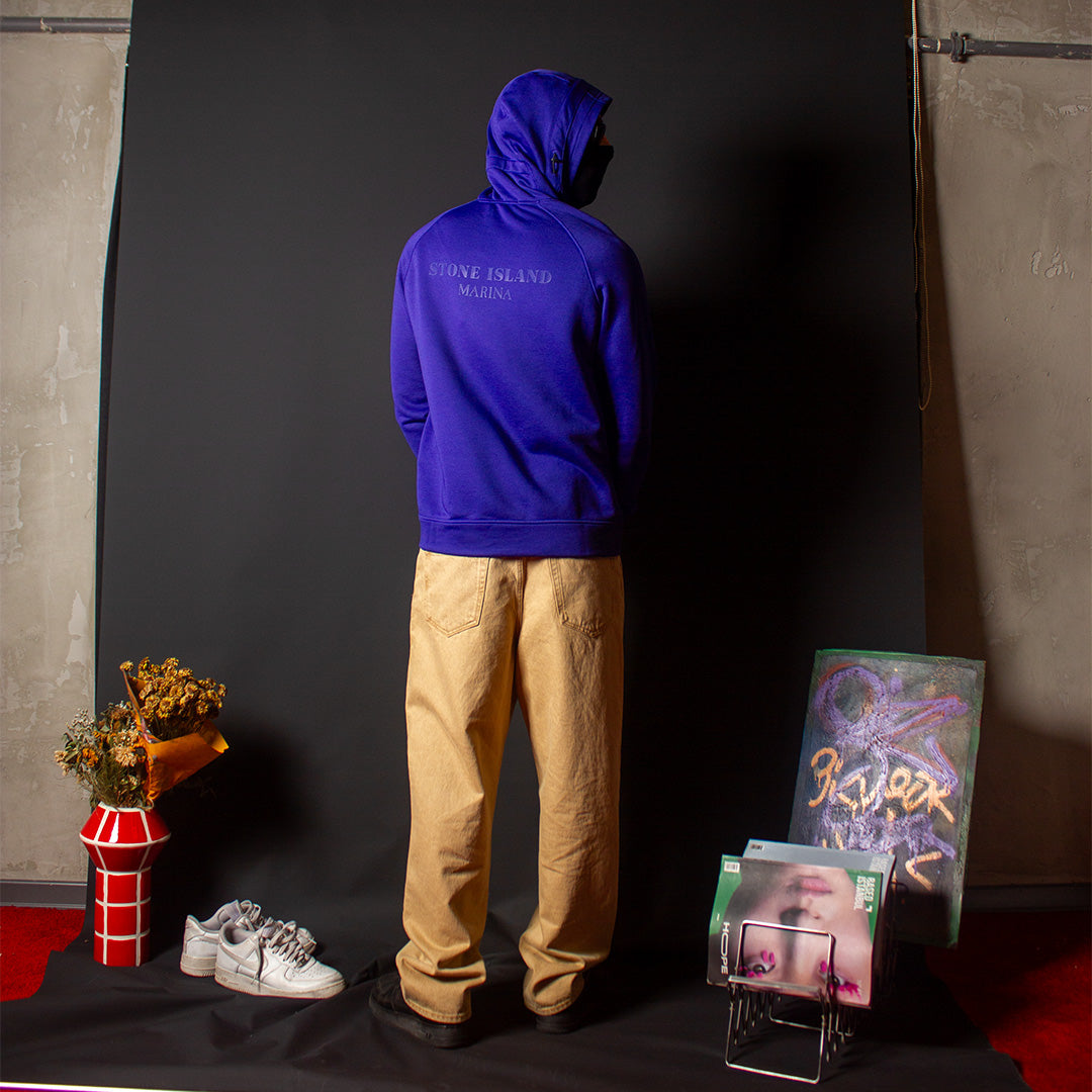 STONE ISLAN MARINA HOODIE PURPLE