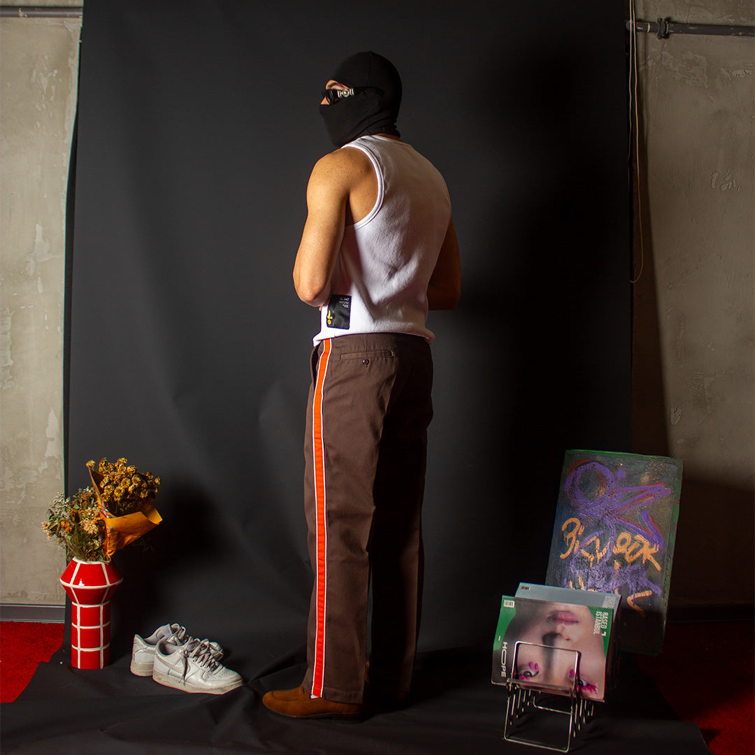 SUPREME X DICKIES STRIPE WORK PANT BROWN