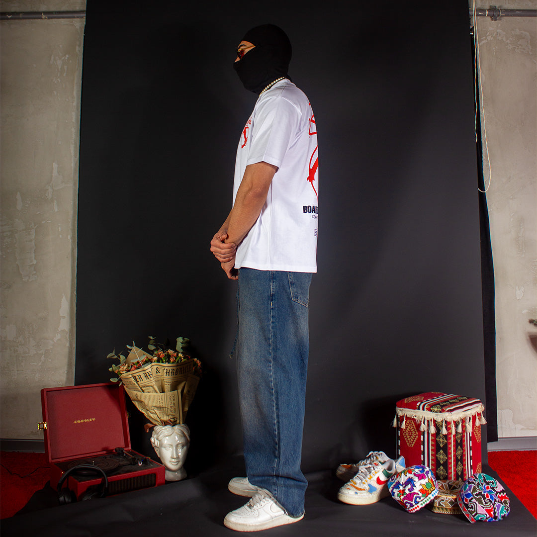 G'Z BOXY BOARDERS WHITE T-SHIRT