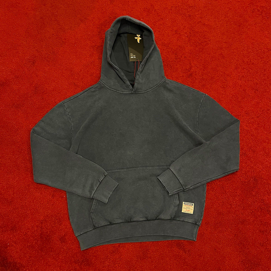 WASHED BLUE STRAIGHT HOODIE