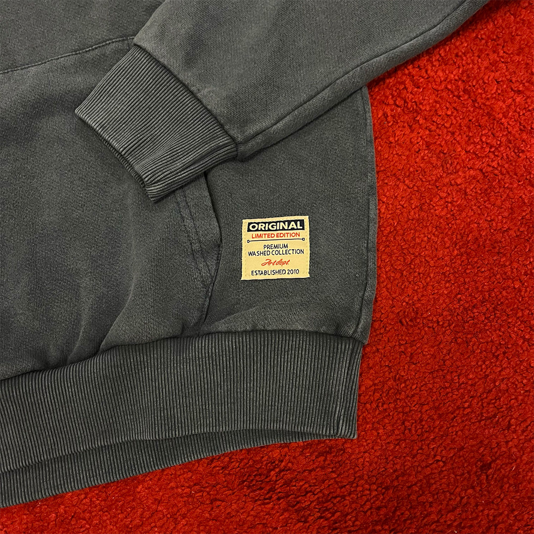 WASHED BLUE STRAIGHT HOODIE