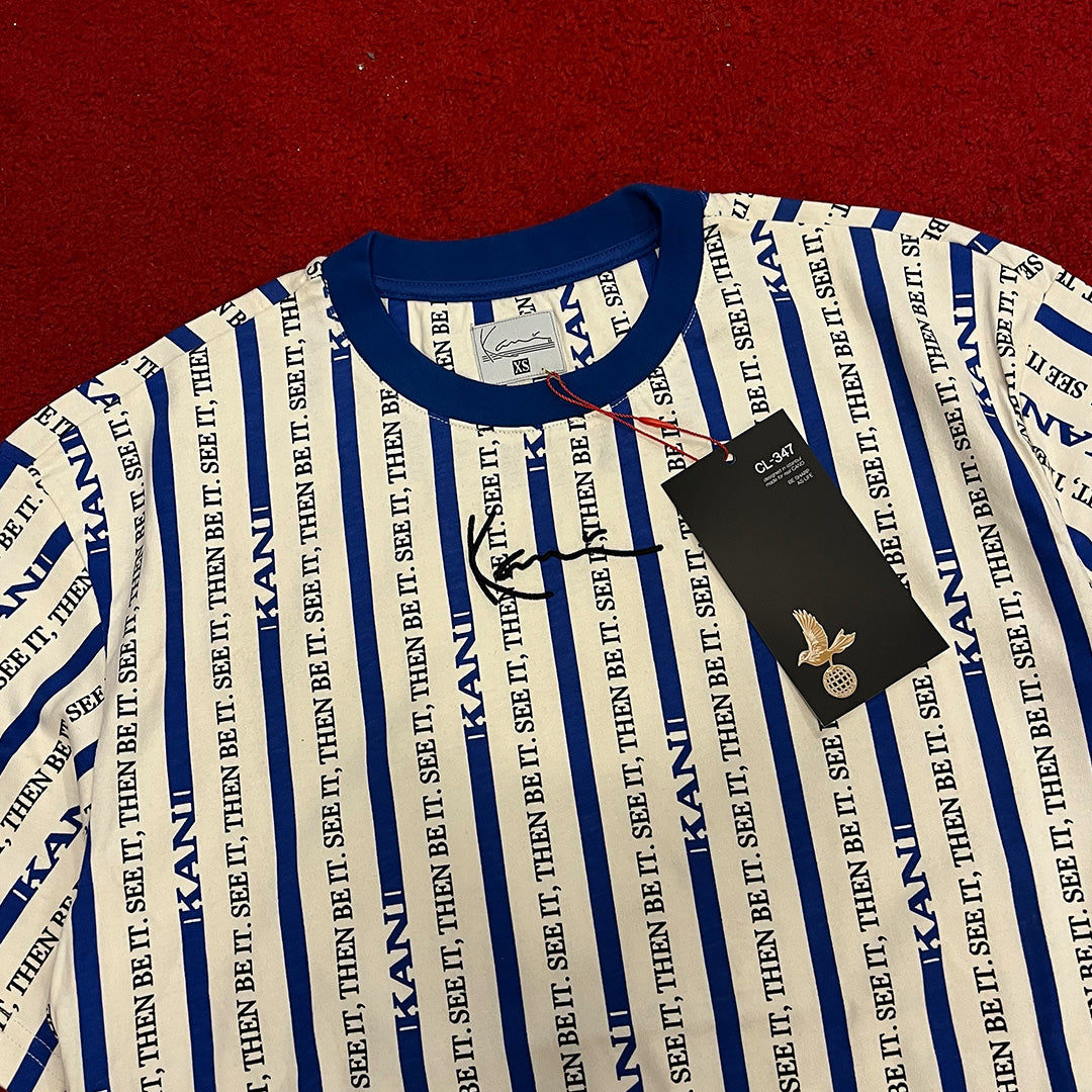 KARL KANI BLUE STRIPE T-SHIRT