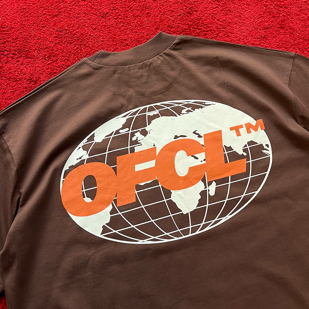 Man Official Brown Oversize T-Shirt