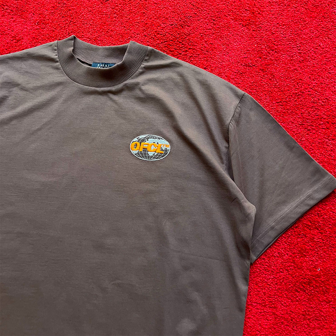Man Official Brown Oversize T-Shirt