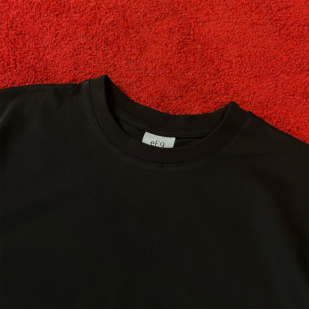 Boxy Oversize Basic T-Shirt - Black