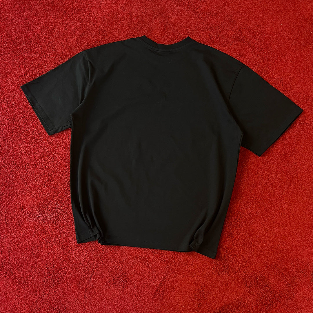 Boxy Oversize Basic T-Shirt - Black