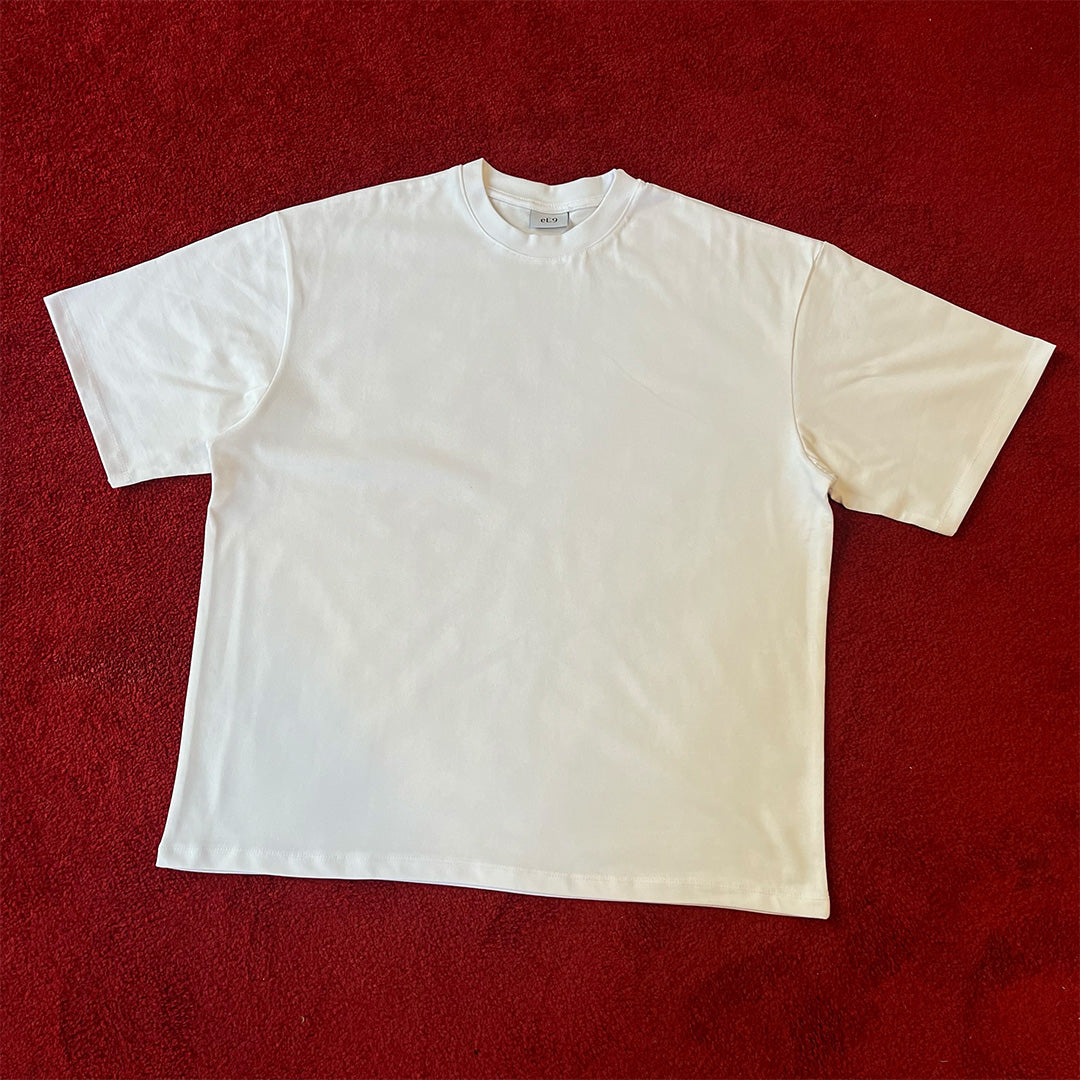 Boxy Oversize Basic T-Shirt - White
