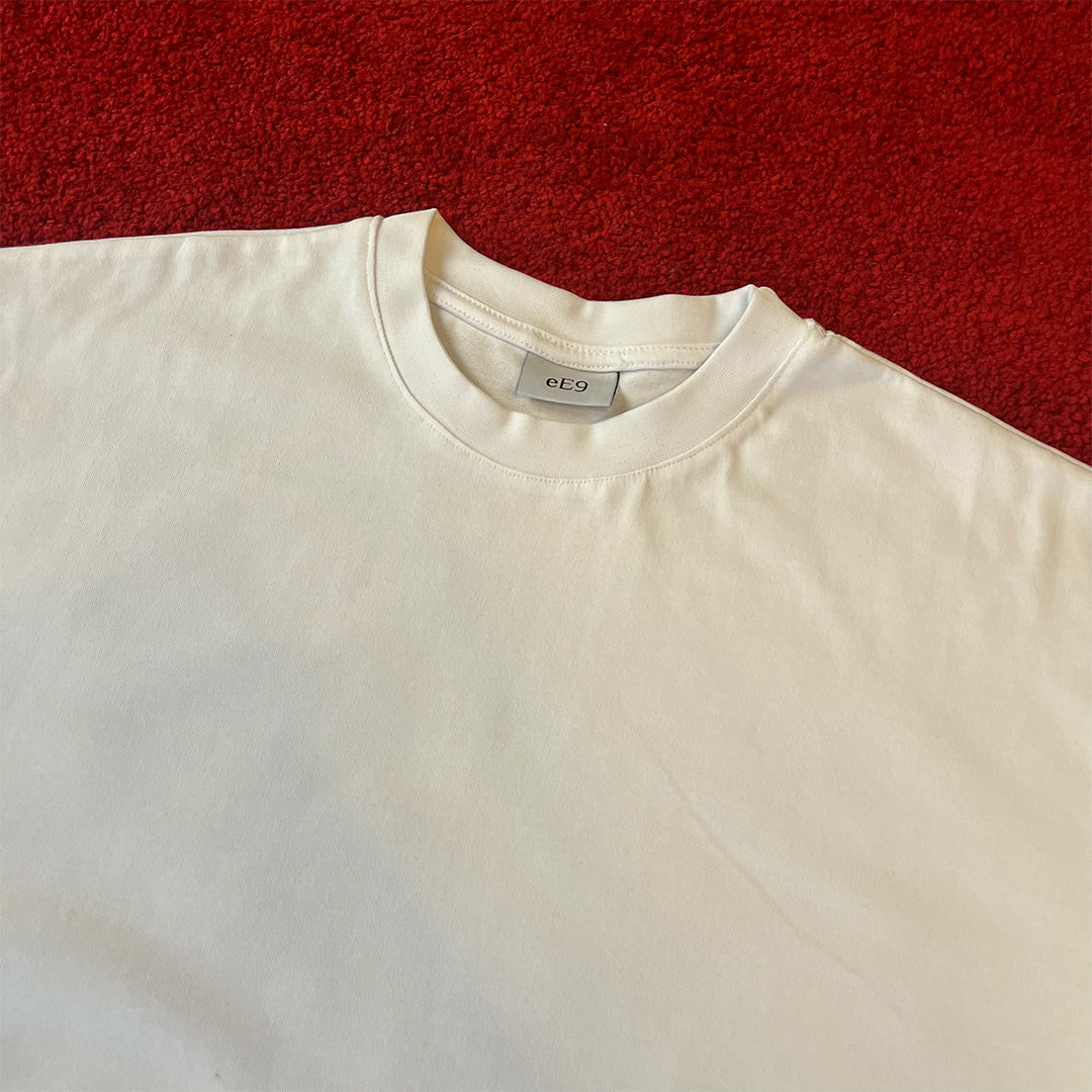 Boxy Oversize Basic T-Shirt - White