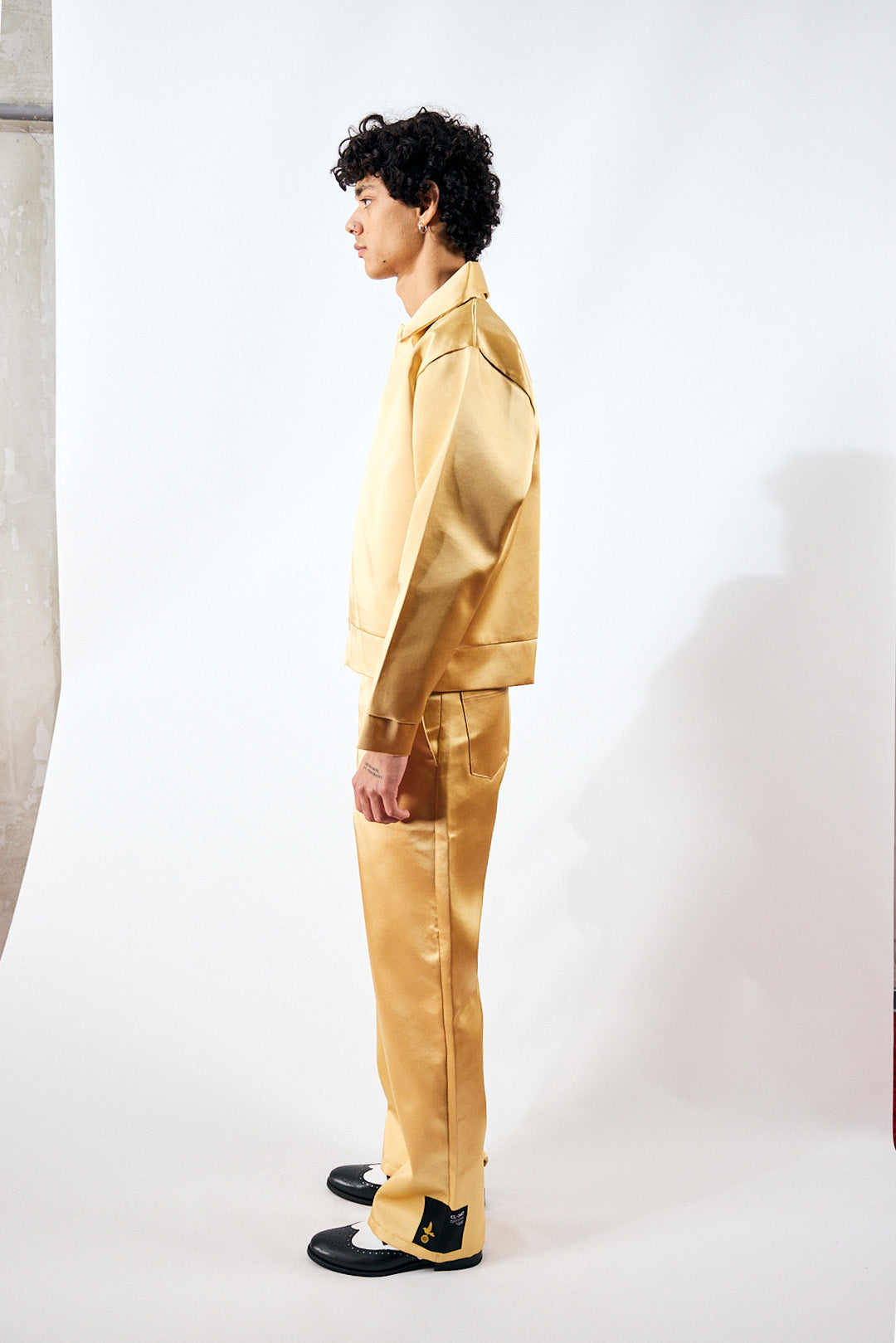 FIKIRTEPE GOLDEN SATIN TROUSERS