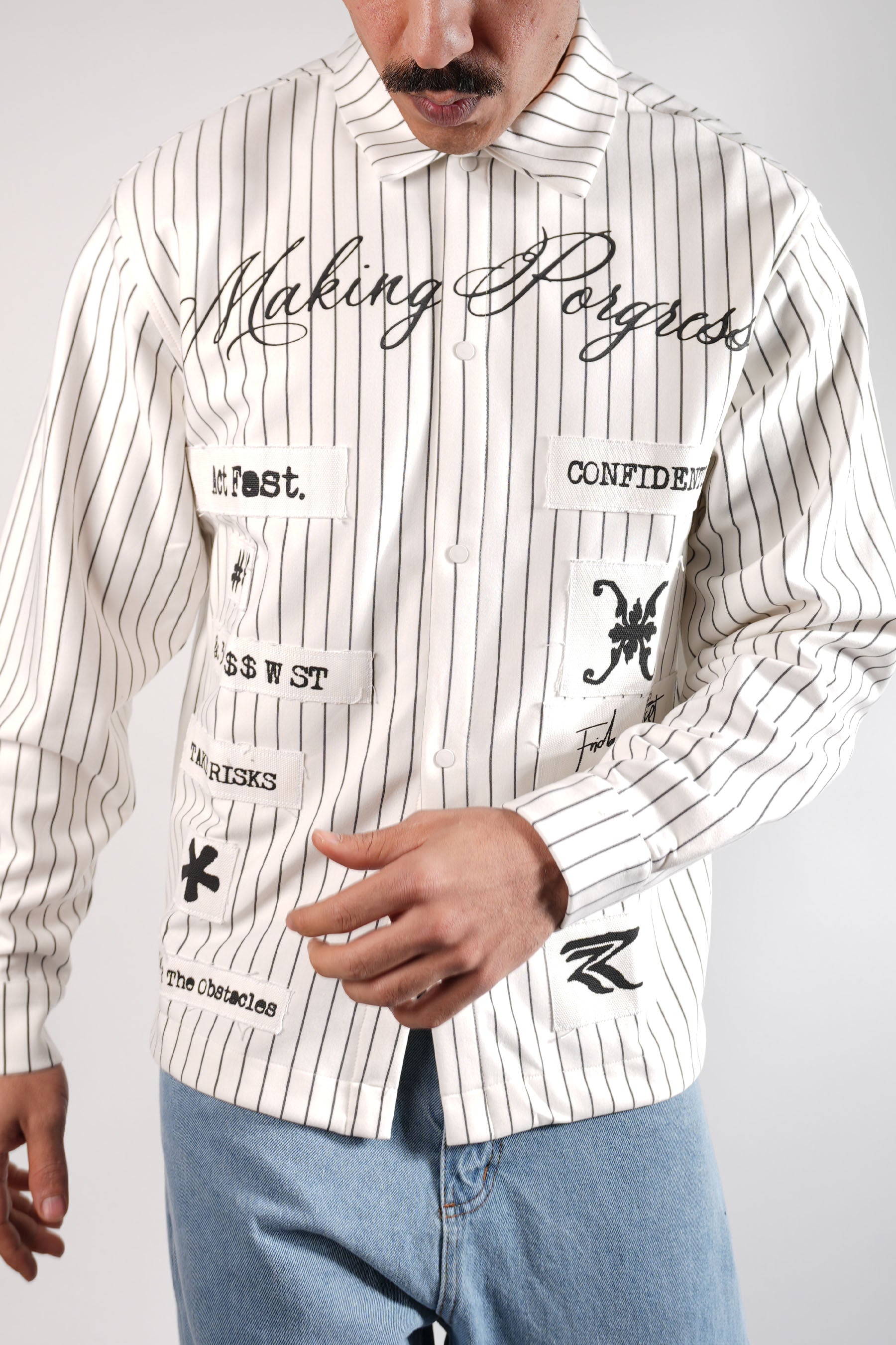 Çizgili Kolej Gömlek