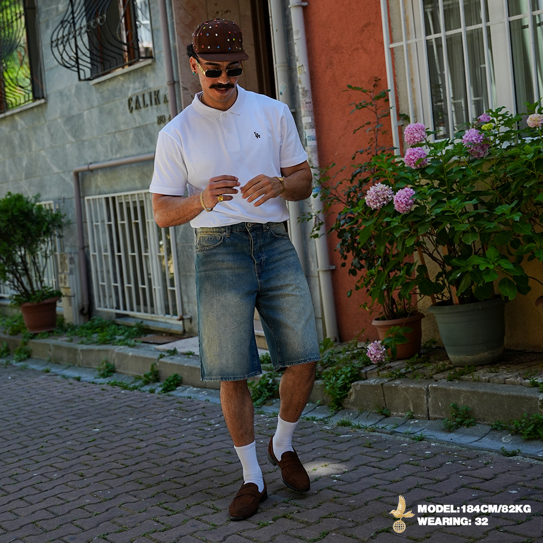 Vintage Blue Denim Shorts