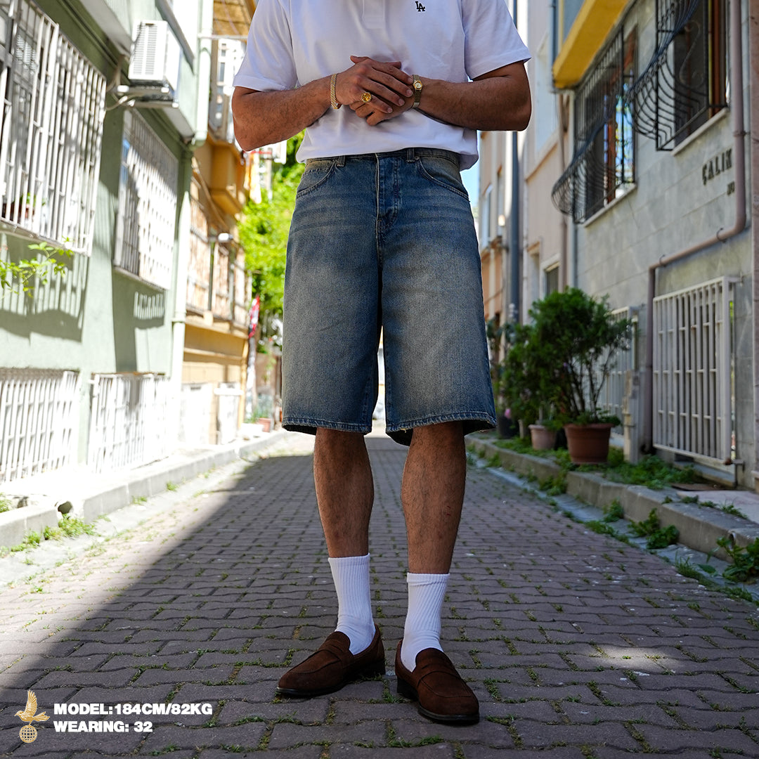 Vintage Blue Denim Shorts