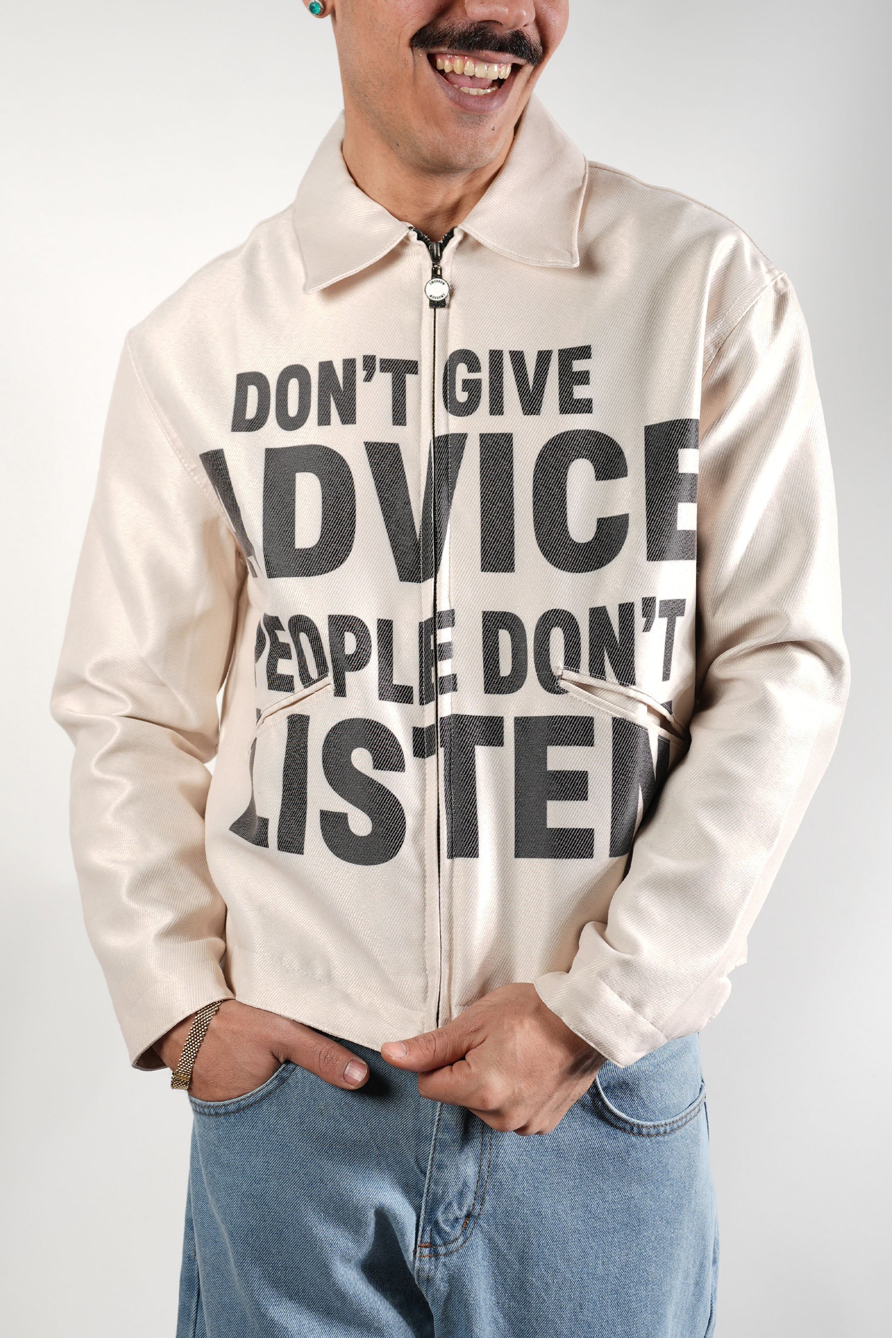 Baskılı Mevslimlik Crop Kot Ceket