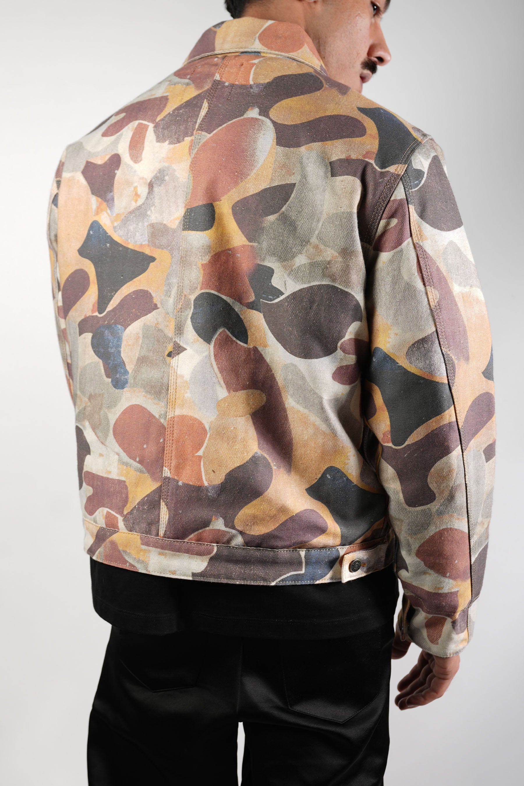 Dolgulu Kamuflaj Bomber Kot Mont