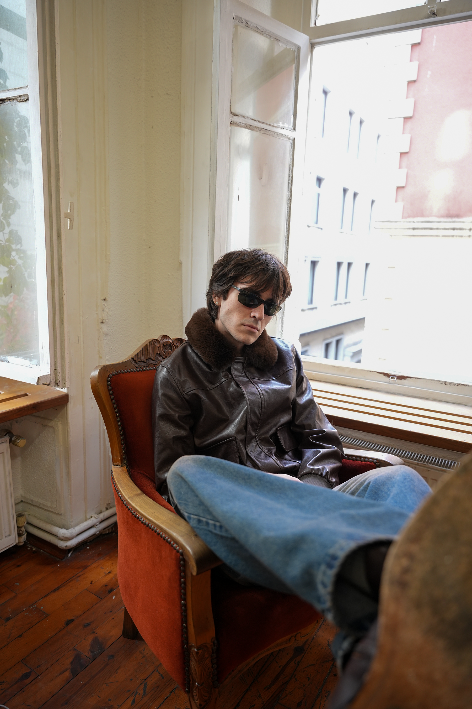 Kürklü Kahverengi Suni Deri Ceket