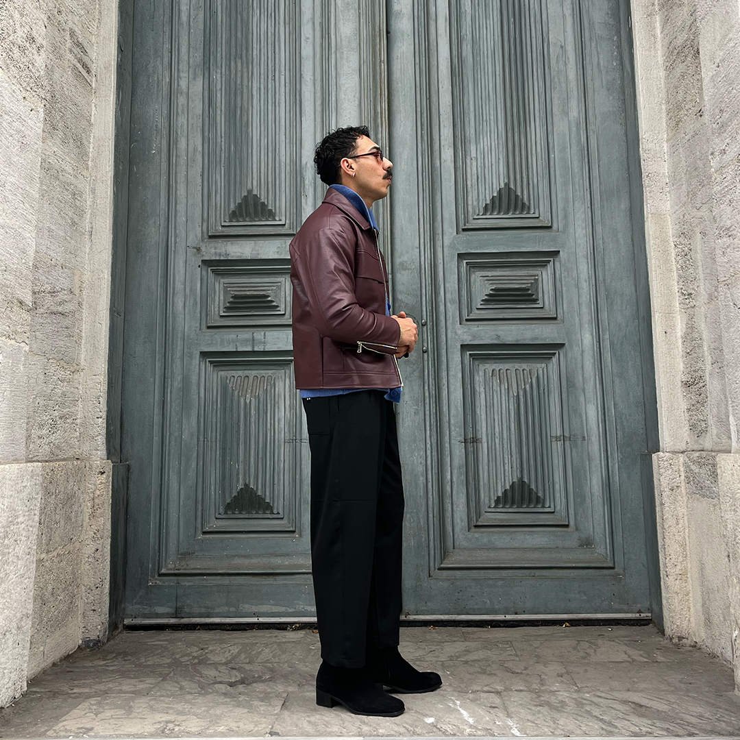 Basic Bordo Deri Ceket