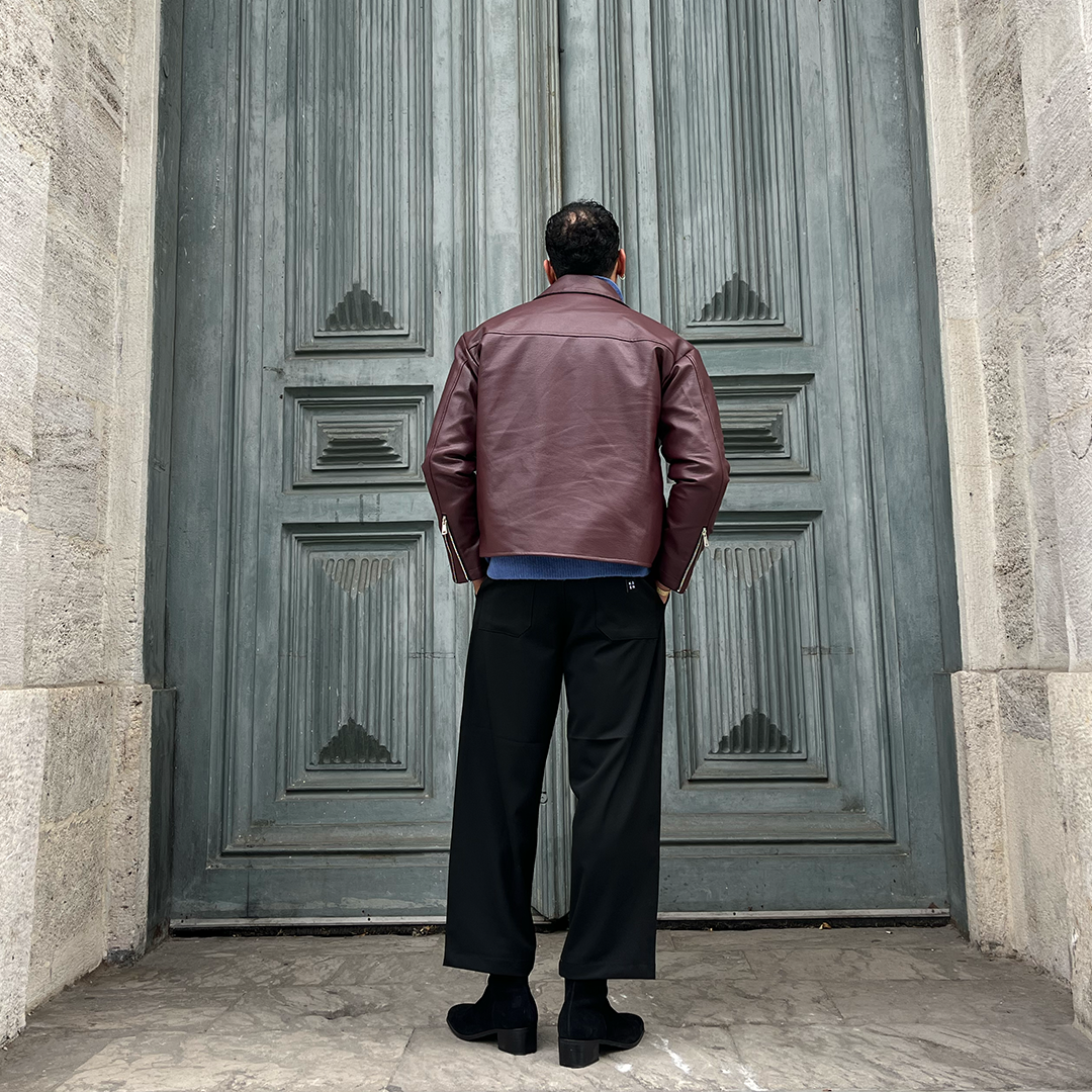 Basic Bordo Deri Ceket