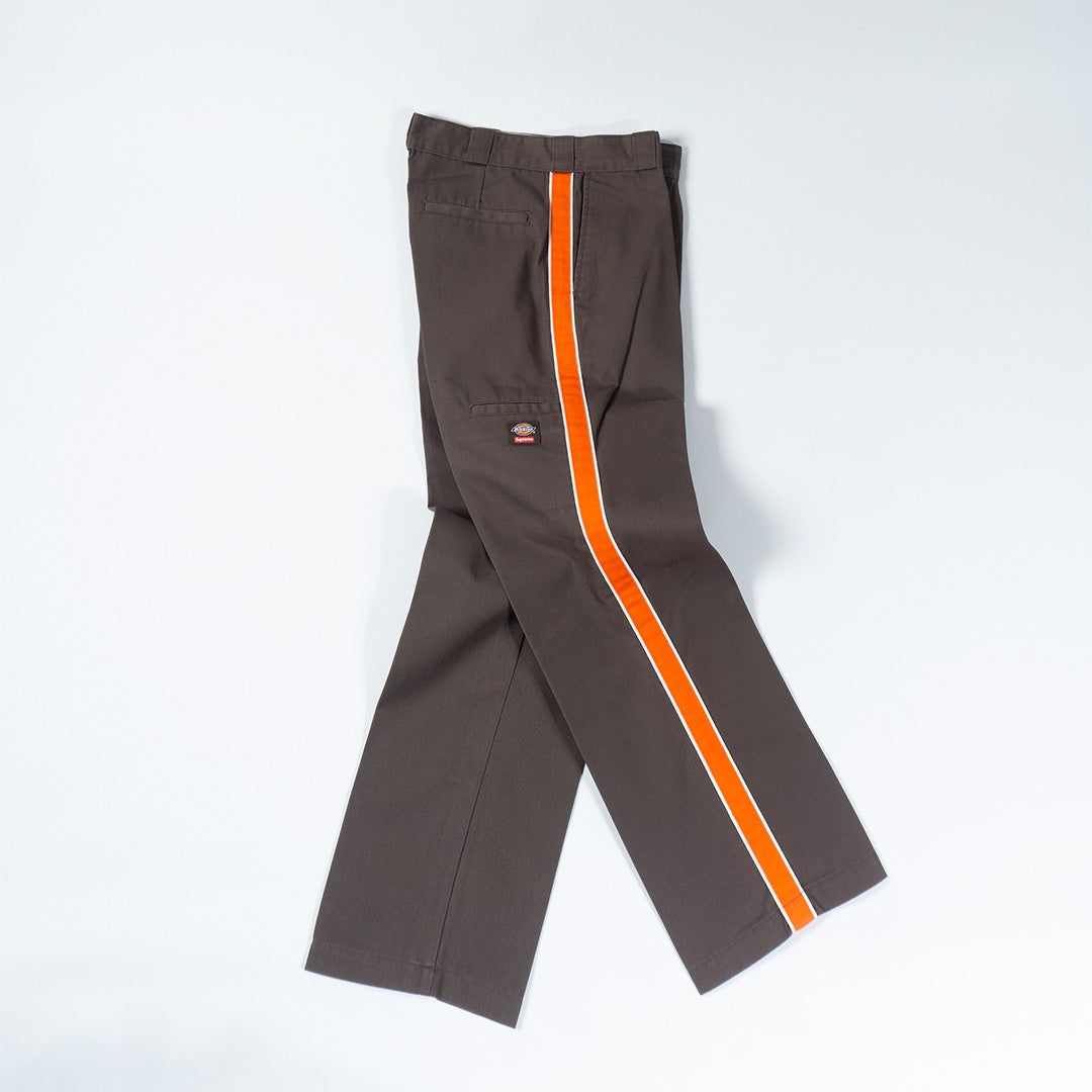 SUPREME X DICKIES STRIPE WORK PANT BROWN