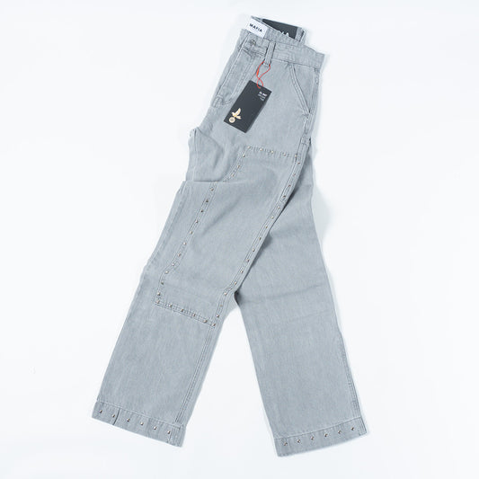 Patches Rivets Grey Jean