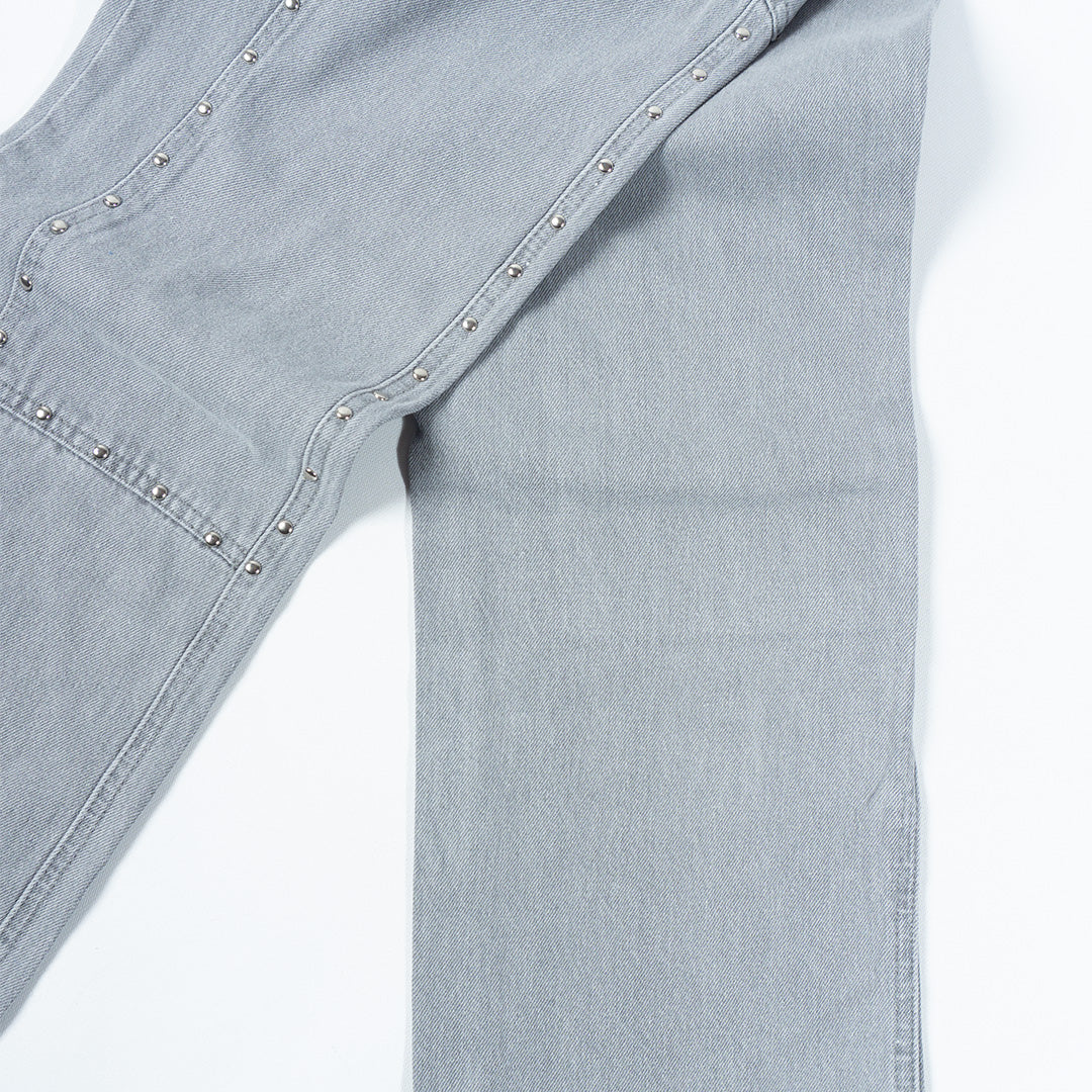 Patches Rivets Grey Jean