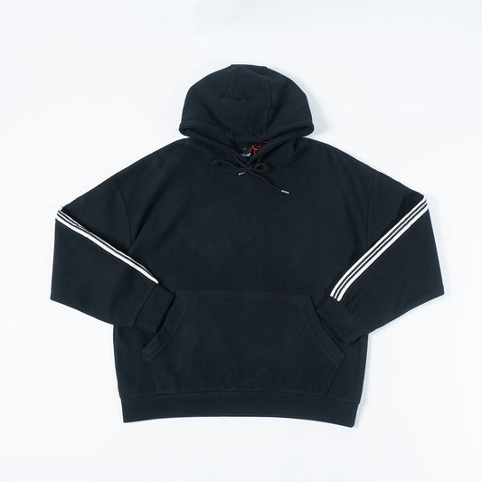 Ribbed Oversize Hoodie Black