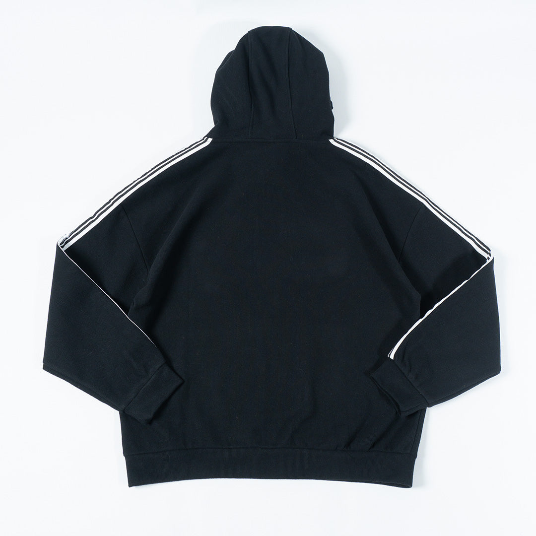 Ribbed Oversize Hoodie Black