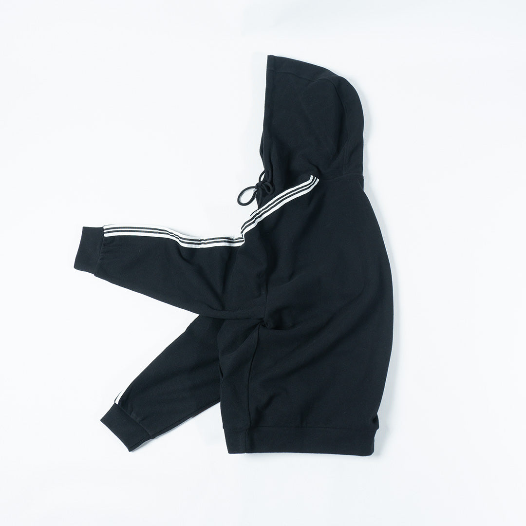 Ribbed Oversize Hoodie Black