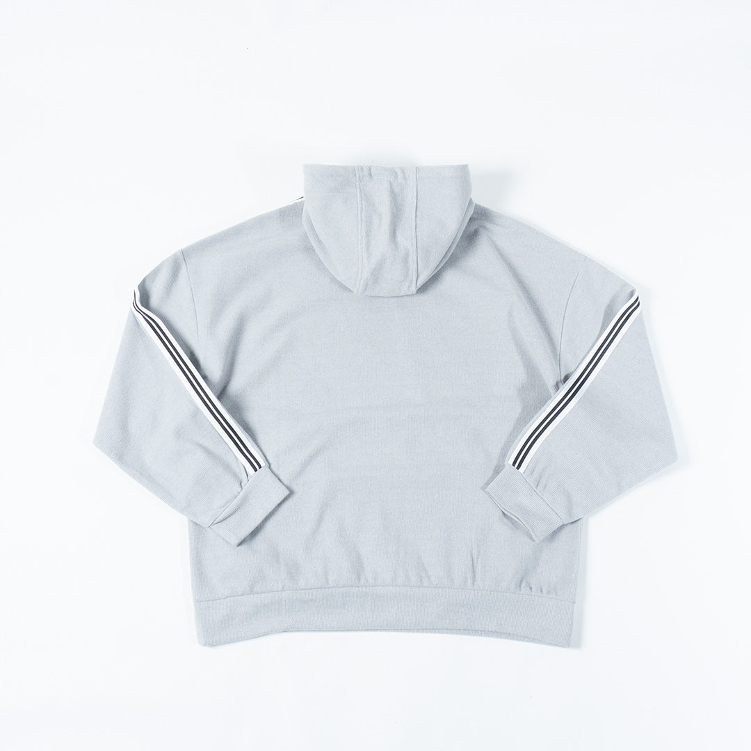 Ribbed Oversize Hoodie Grey