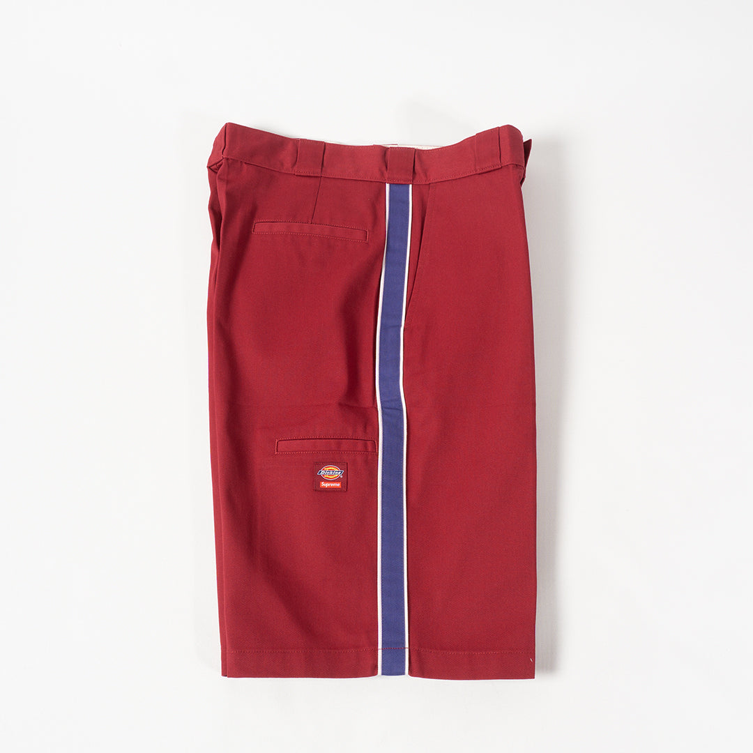 SUPREME X DICKIES STRIPE WORKER SHORT RED