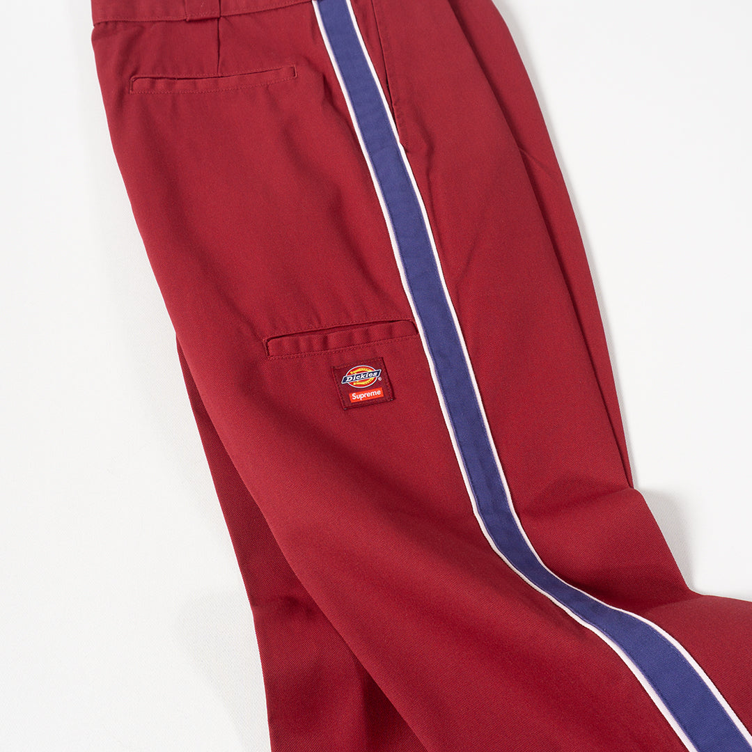 SUPREME X DICKIES STRIPE WORK PANT RED