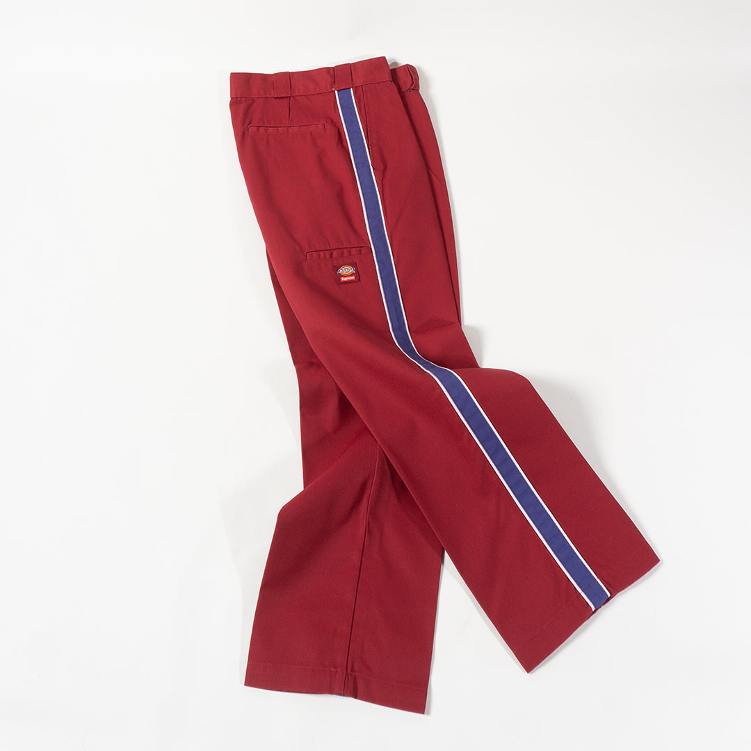 SUPREME X DICKIES STRIPE WORK PANT RED